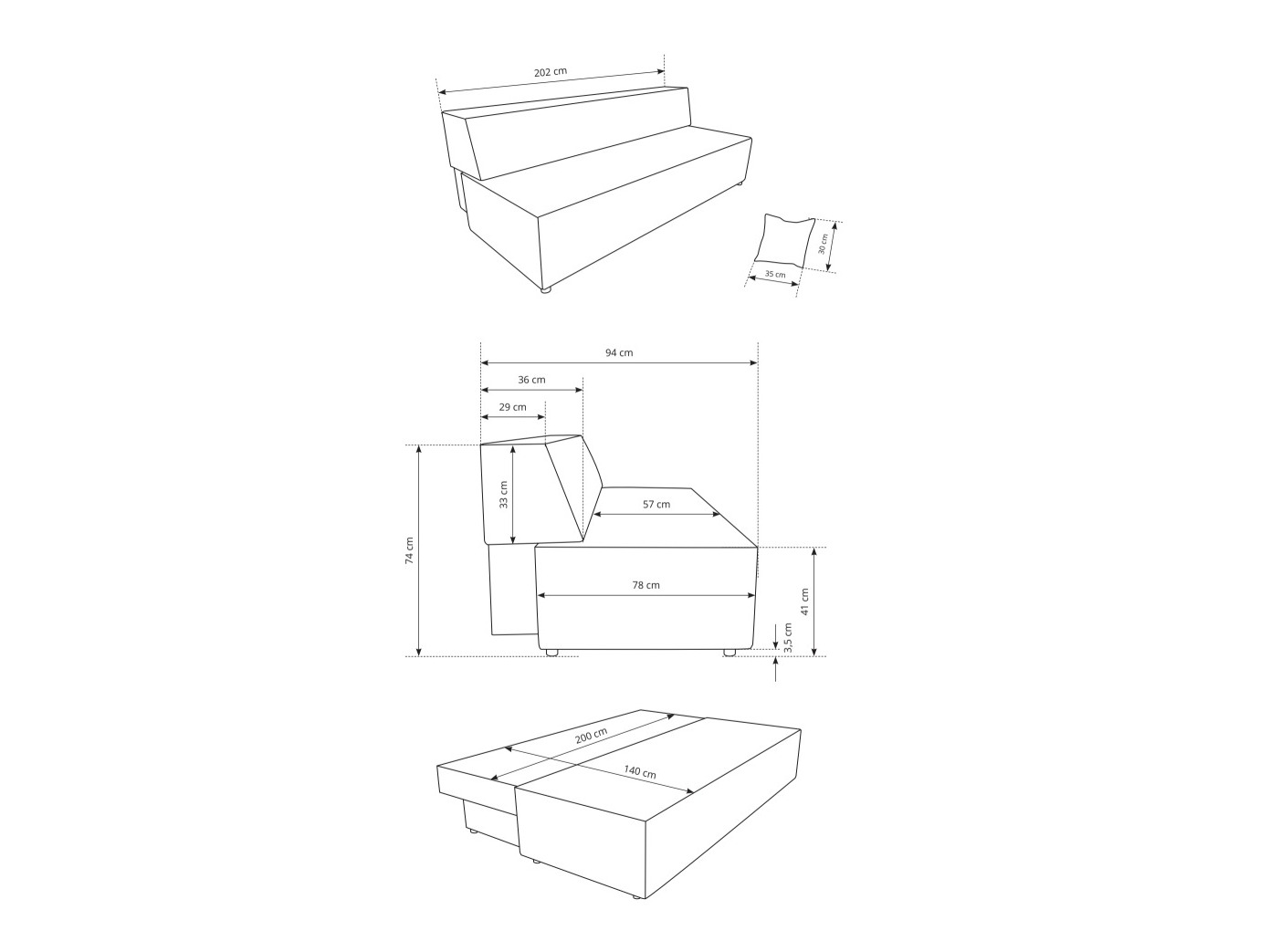Sofa na razvlačenje Kingston 185 (Tilia 01)