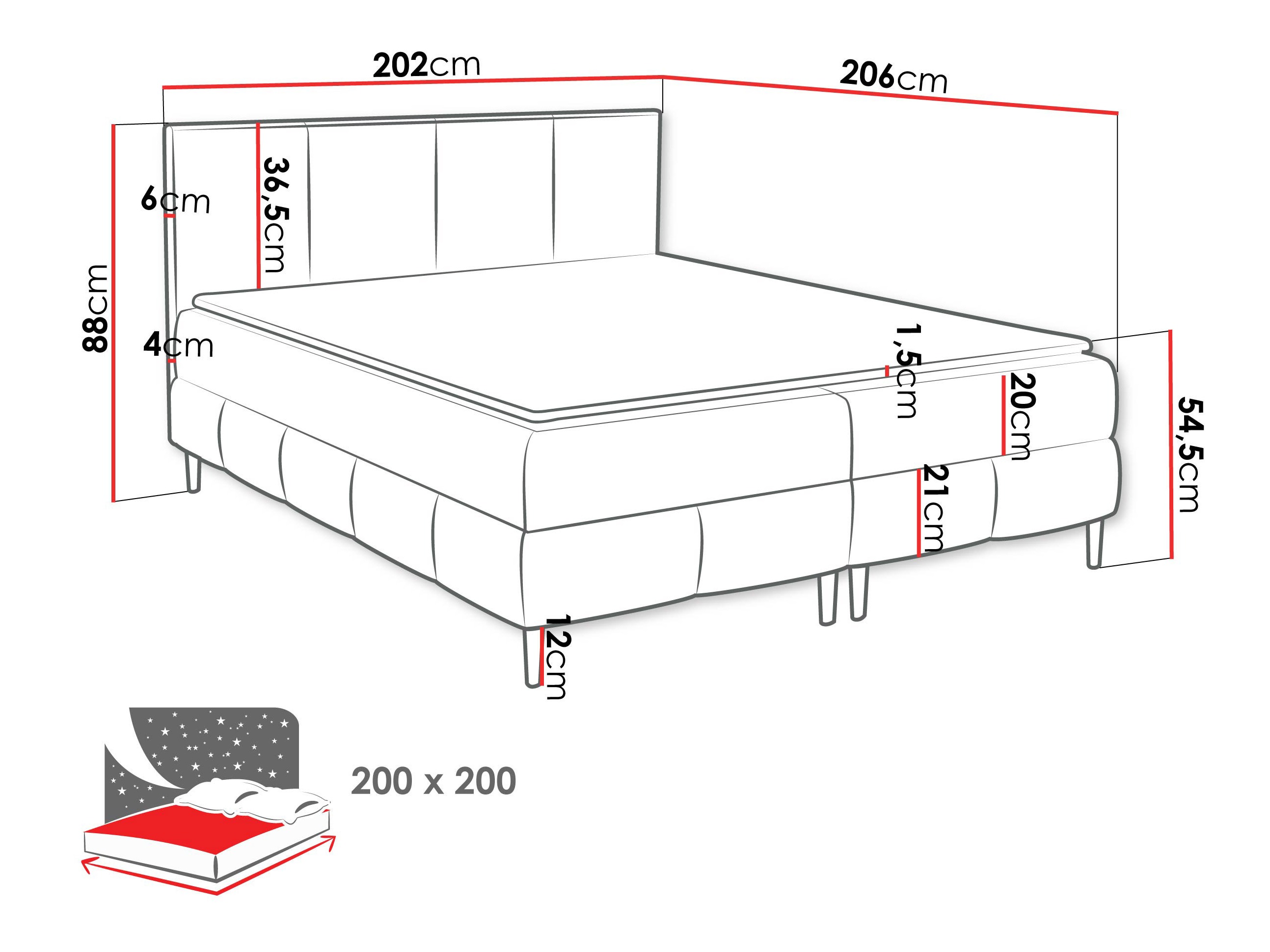 Boxspring krevet Baltimore 201 (Coral 10)