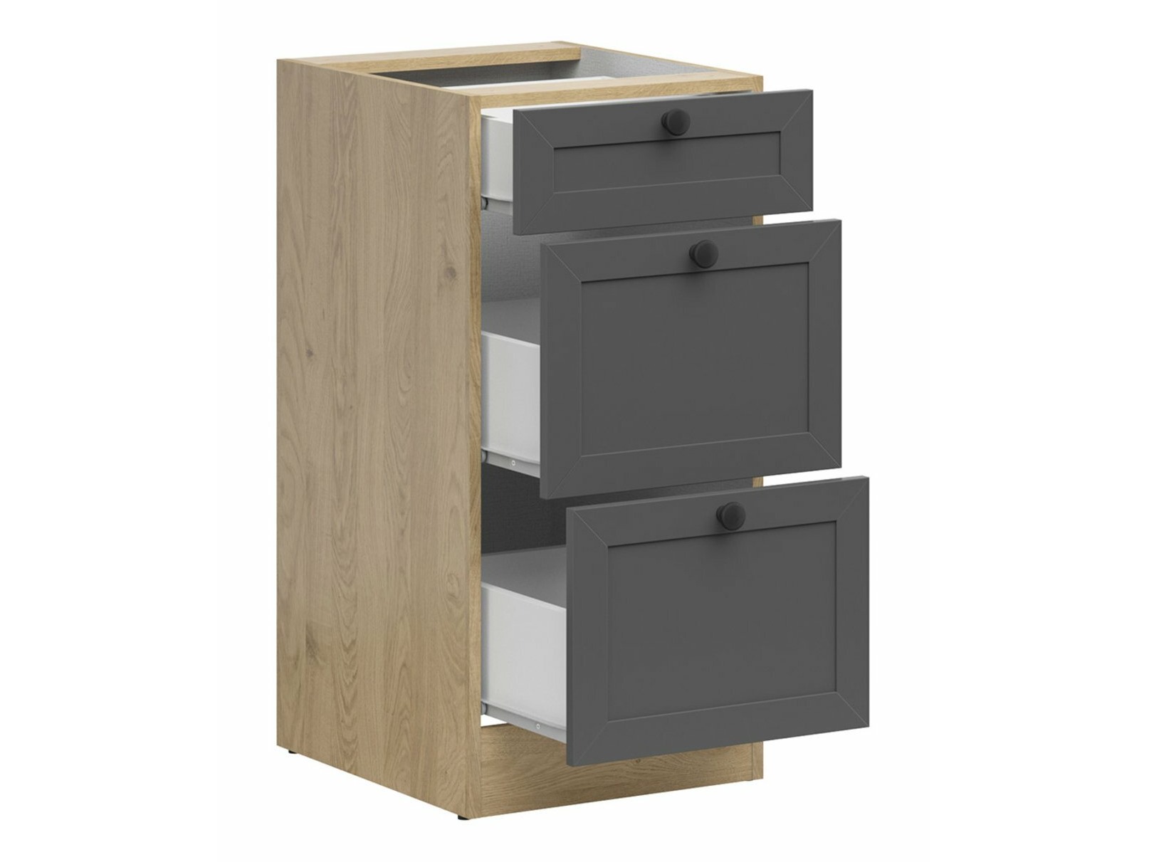 Modularni ormarić sa fiokama Classic Grey Oak 107