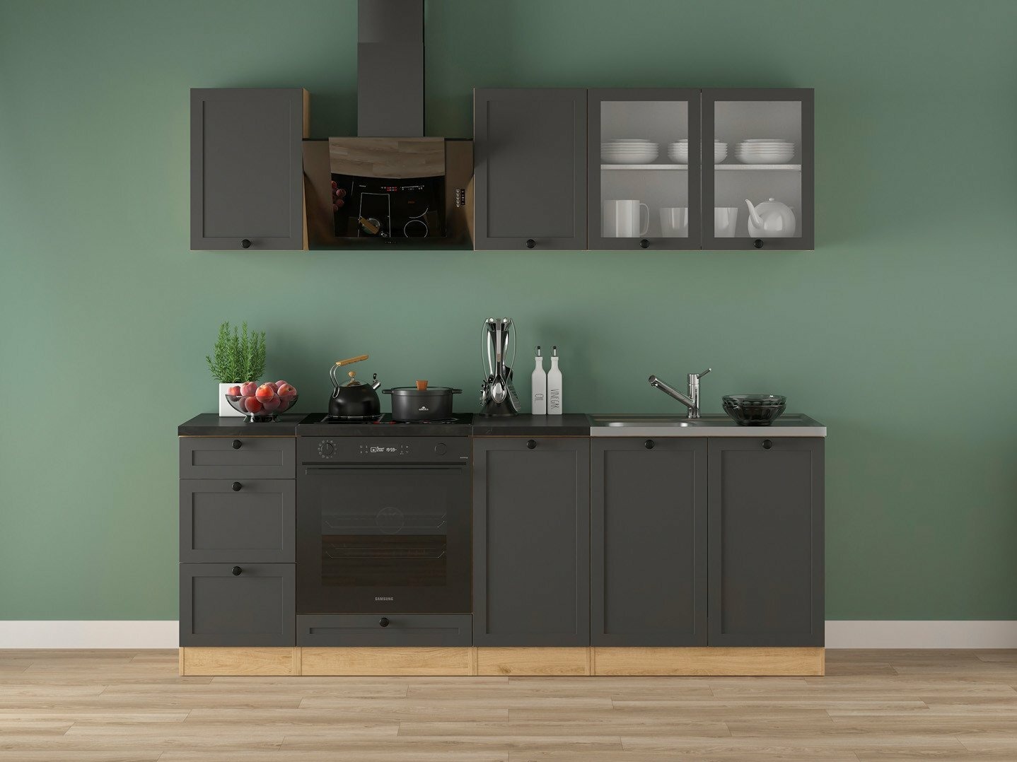 Modularni kuhinjski set Classic Grey Oak 117