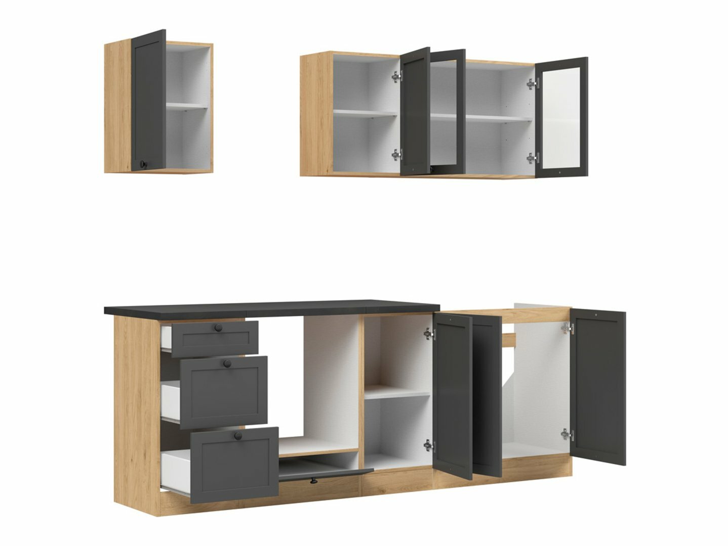 Modularni kuhinjski set Classic Grey Oak 117