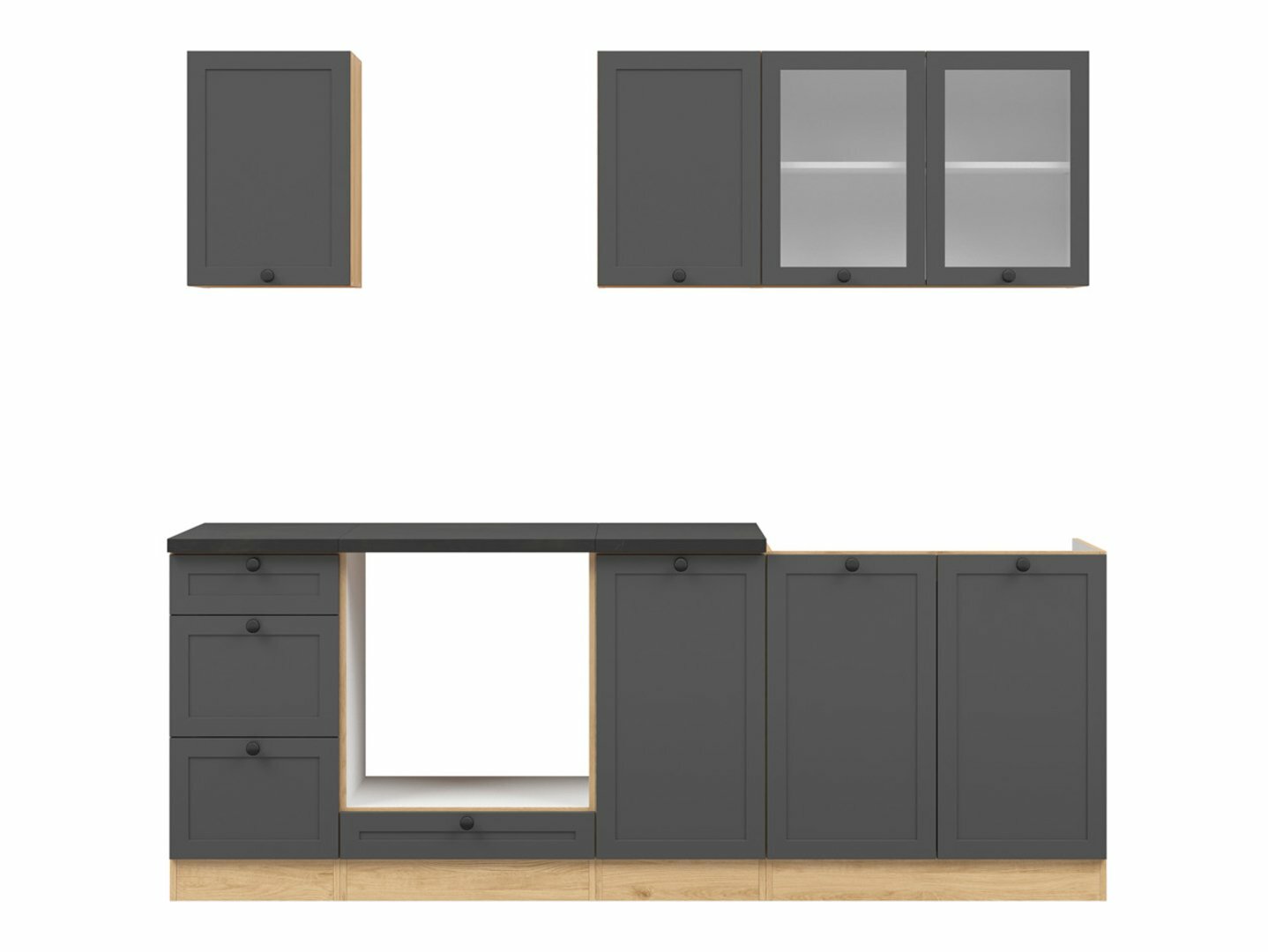Modularni kuhinjski set Classic Grey Oak 117