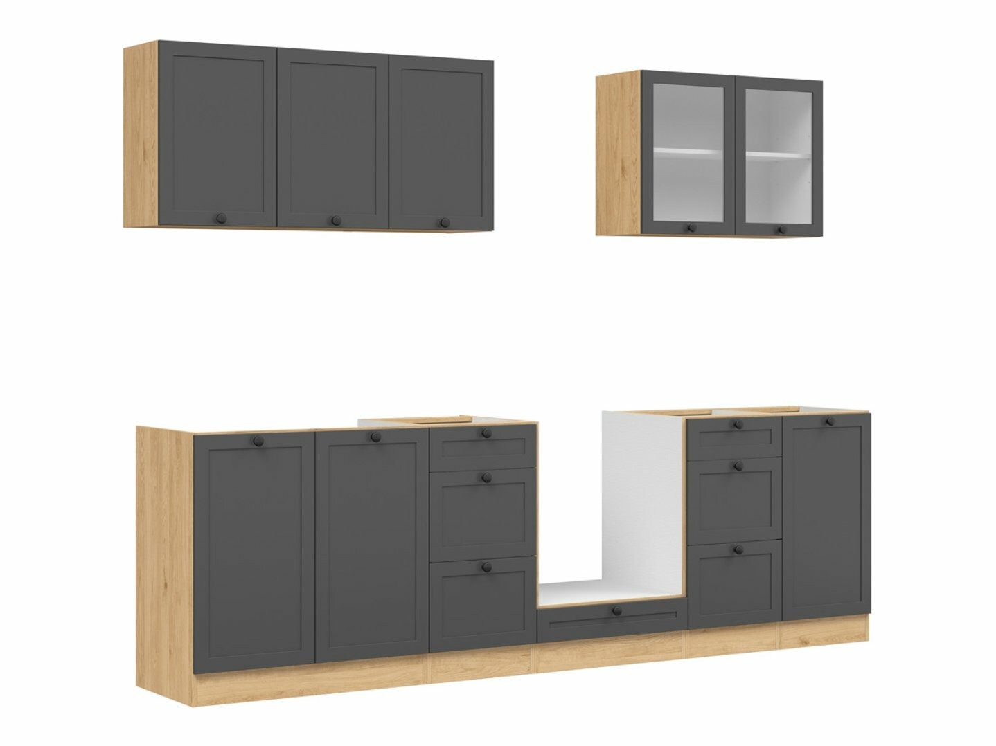 Modularni kuhinjski set Classic Grey Oak 118