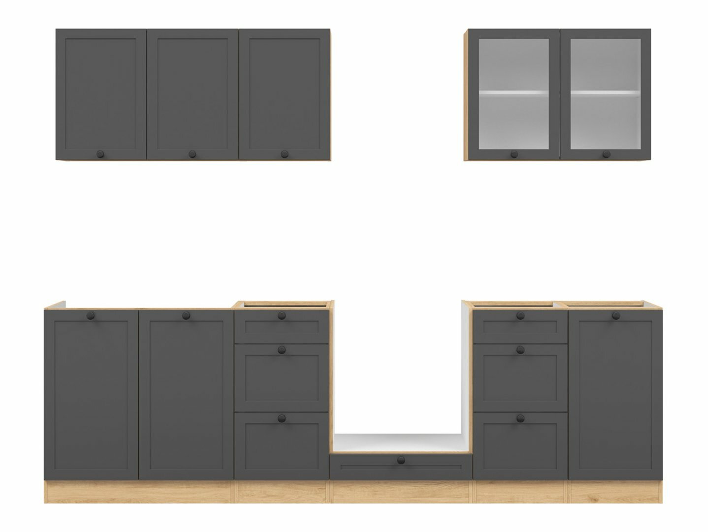 Modularni kuhinjski set Classic Grey Oak 118