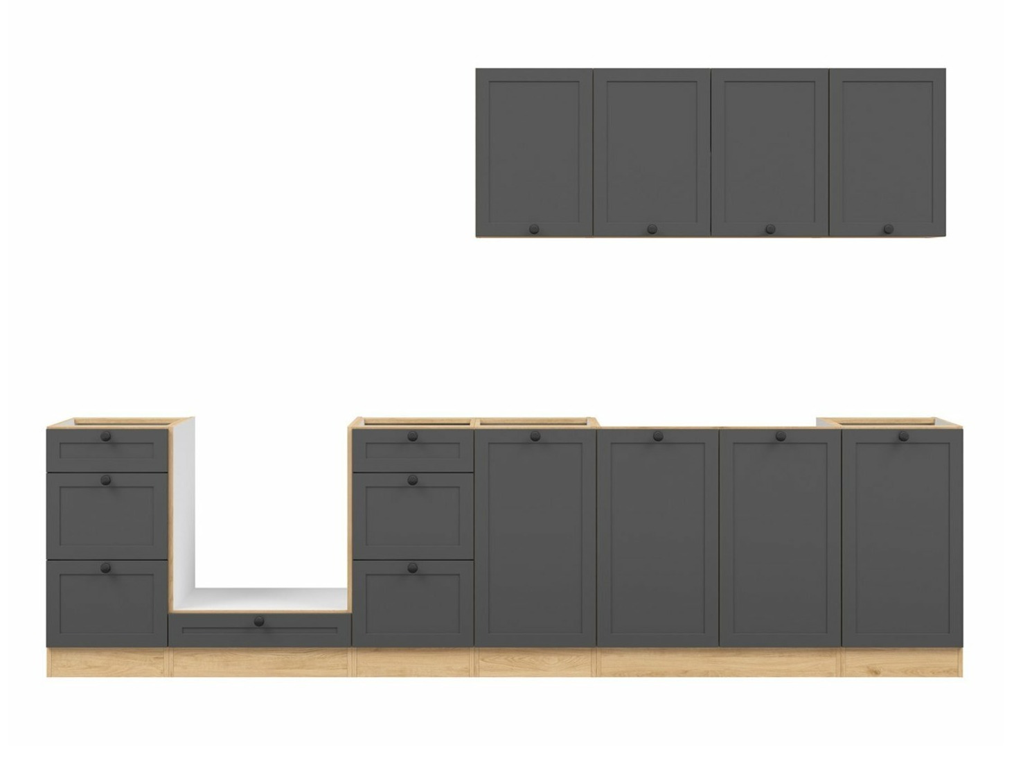 Modularni kuhinjski set Classic Grey Oak 119