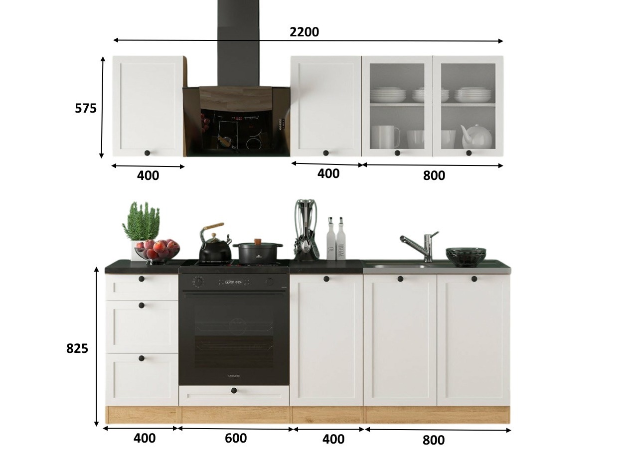 Modularni kuhinjski set Classic White Oak 121