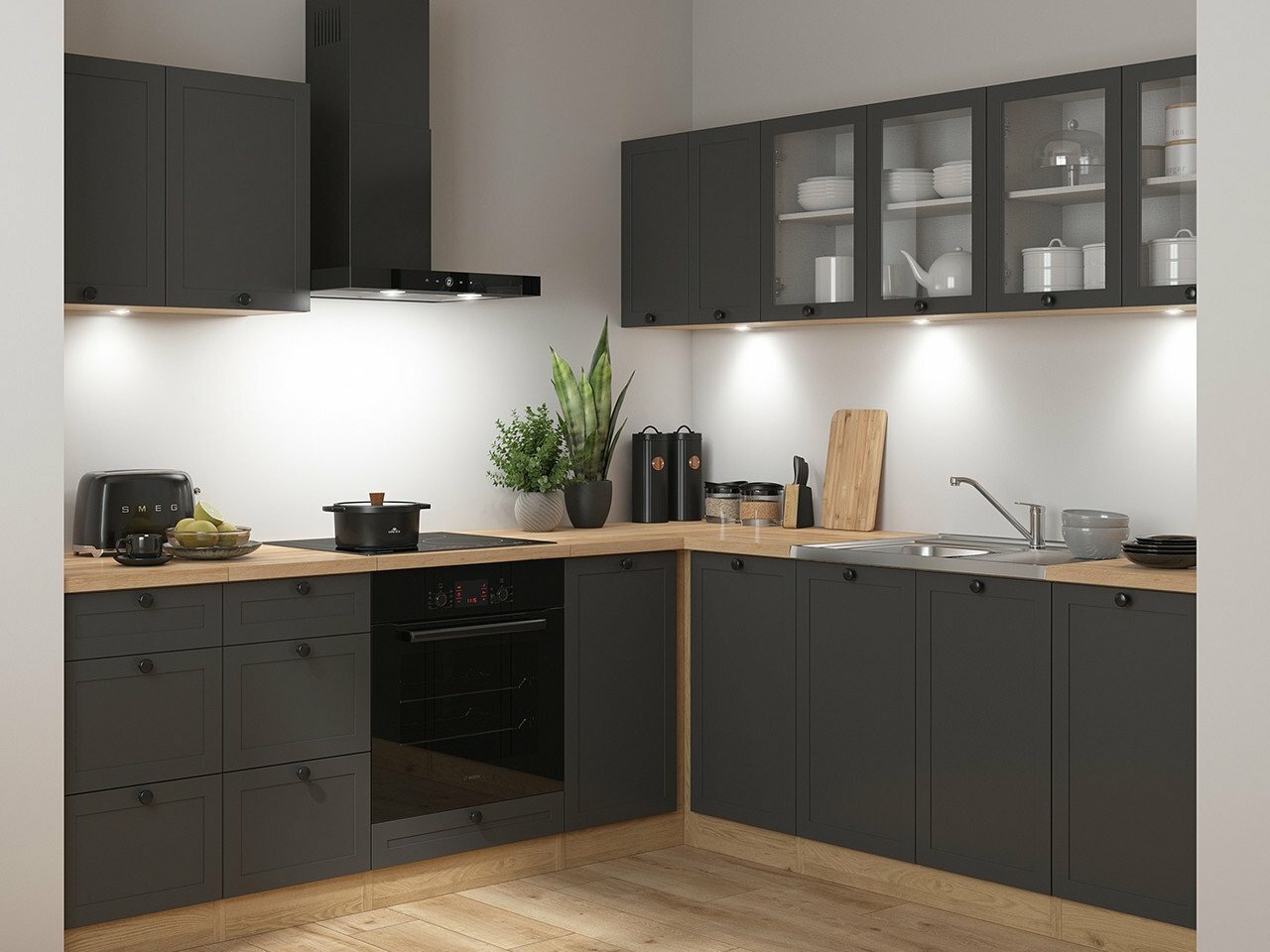 Modularni kuhinjski set Classic Grey Oak 121