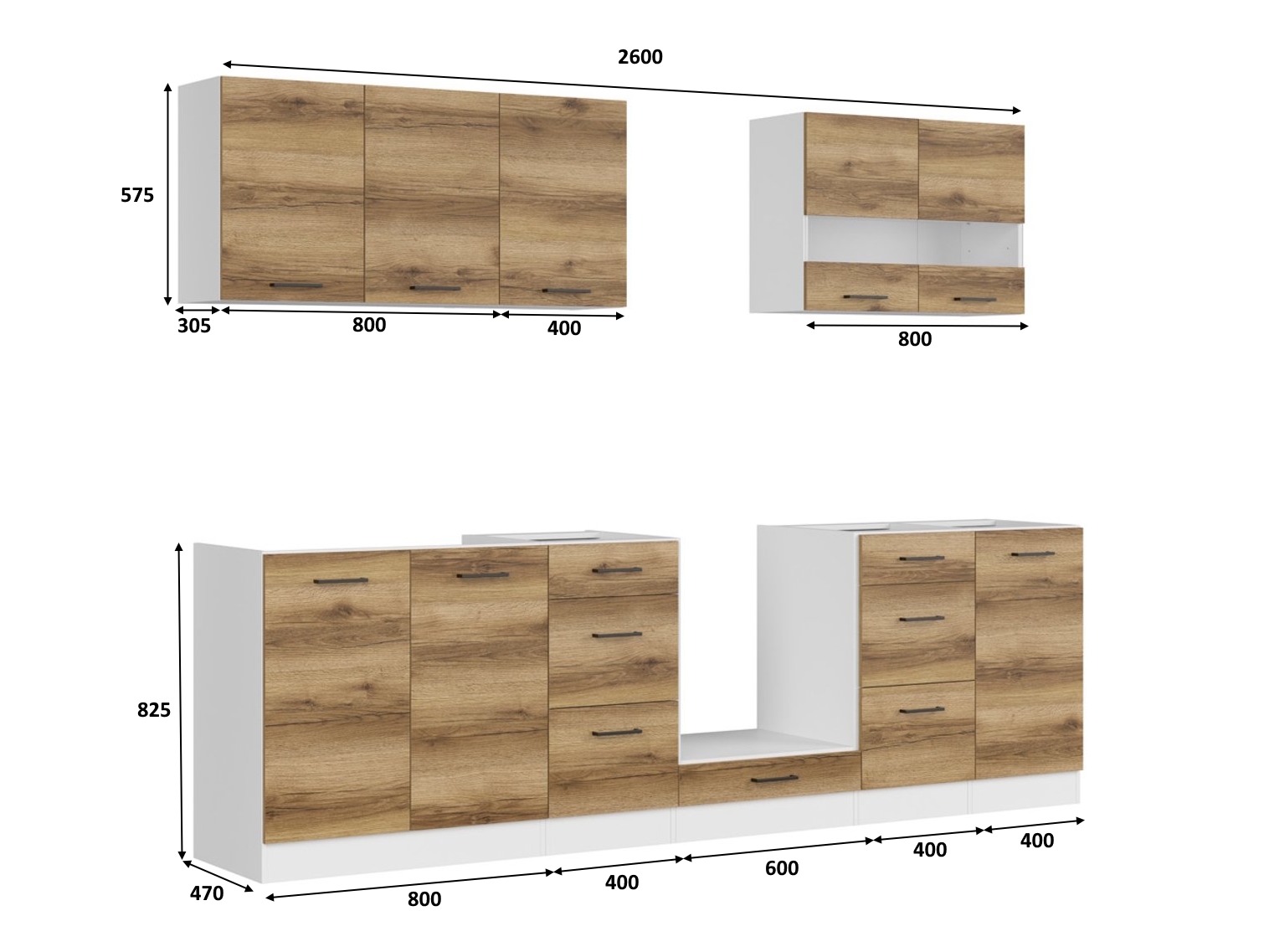 Modularni kuhinjski set Dela 117