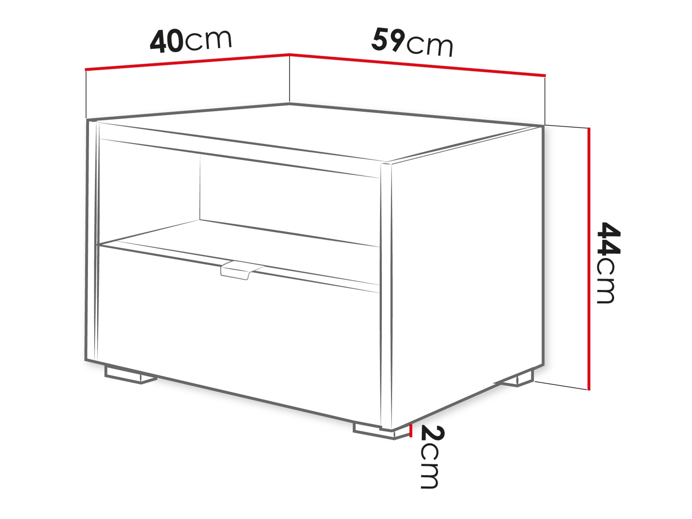 Noćni ormarić Comfivo Vomoro 104