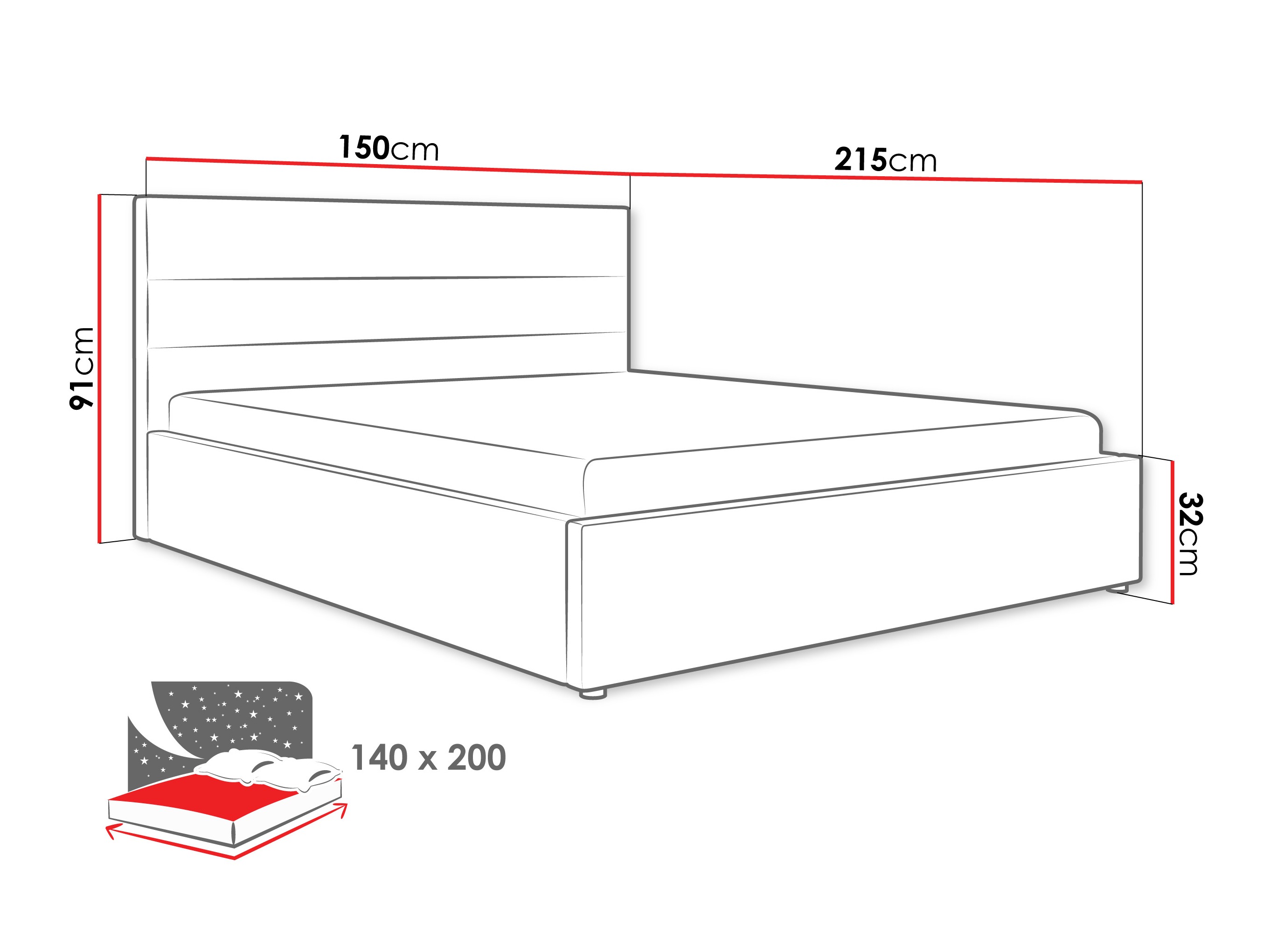 Krevet Comfivo 454 (Sivo)