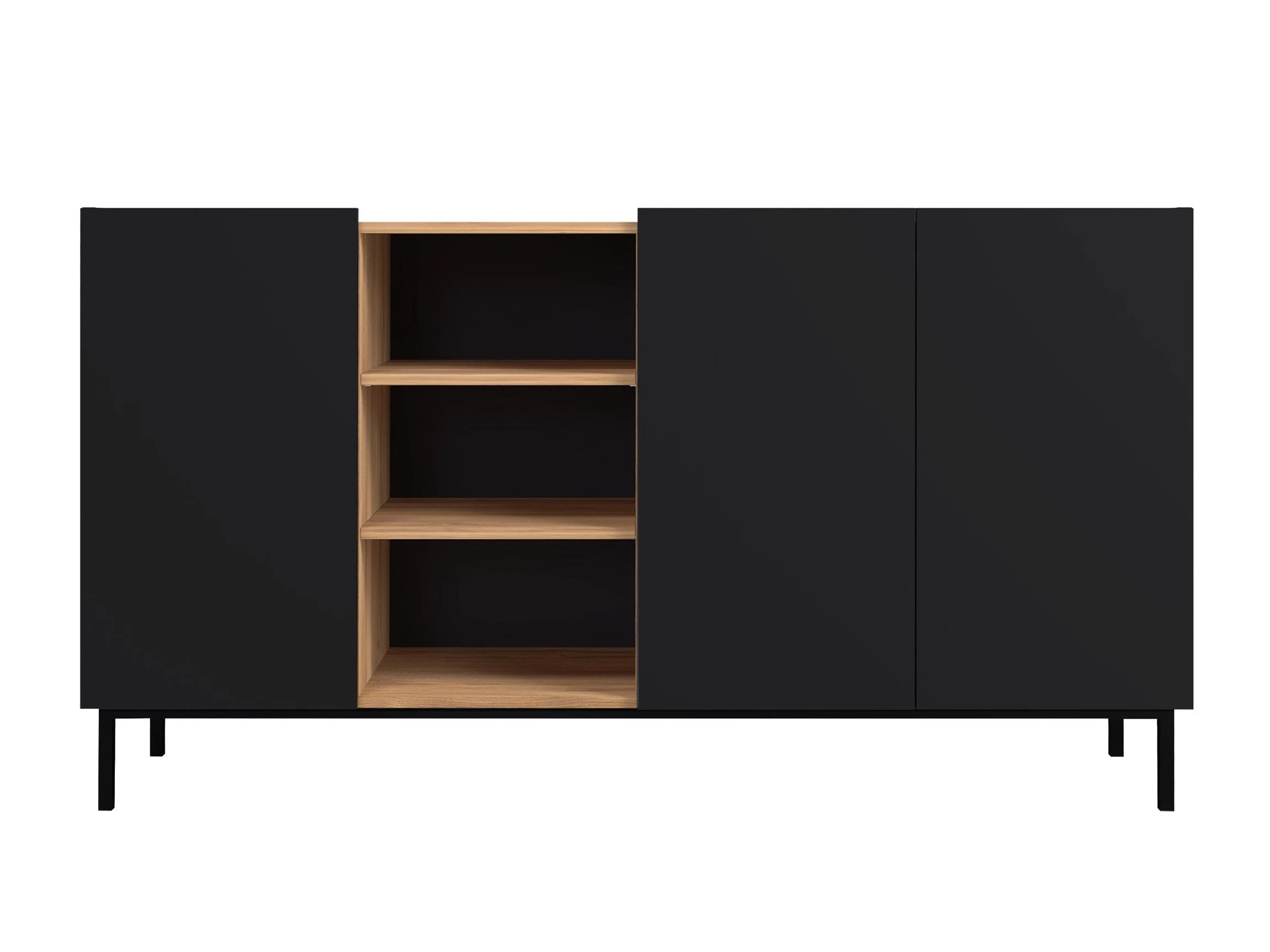 Ormarić Veldome 100 (Crno + Svetlobraon)