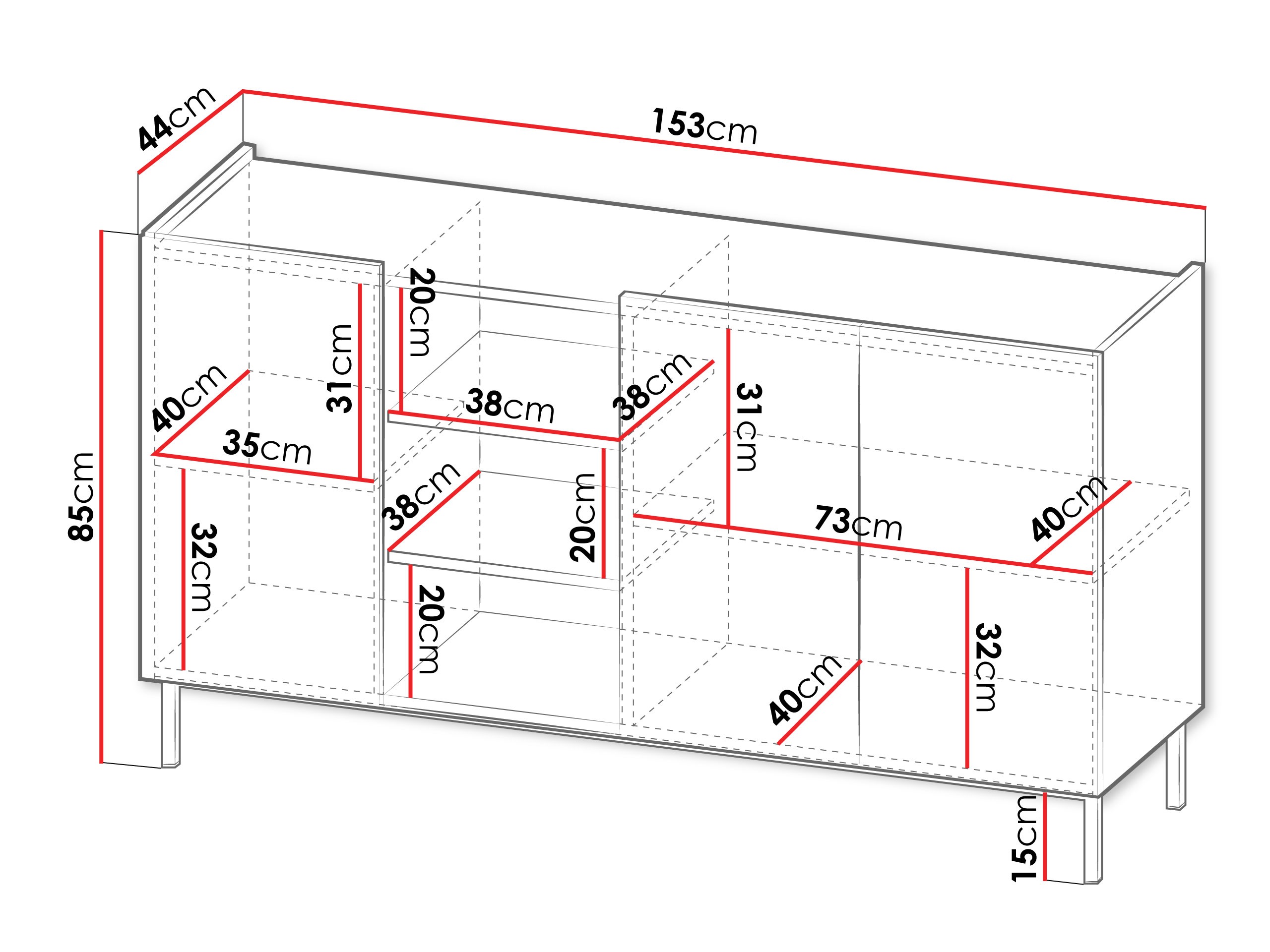 Ormarić Veldome 100 (Crno + Svetlobraon)