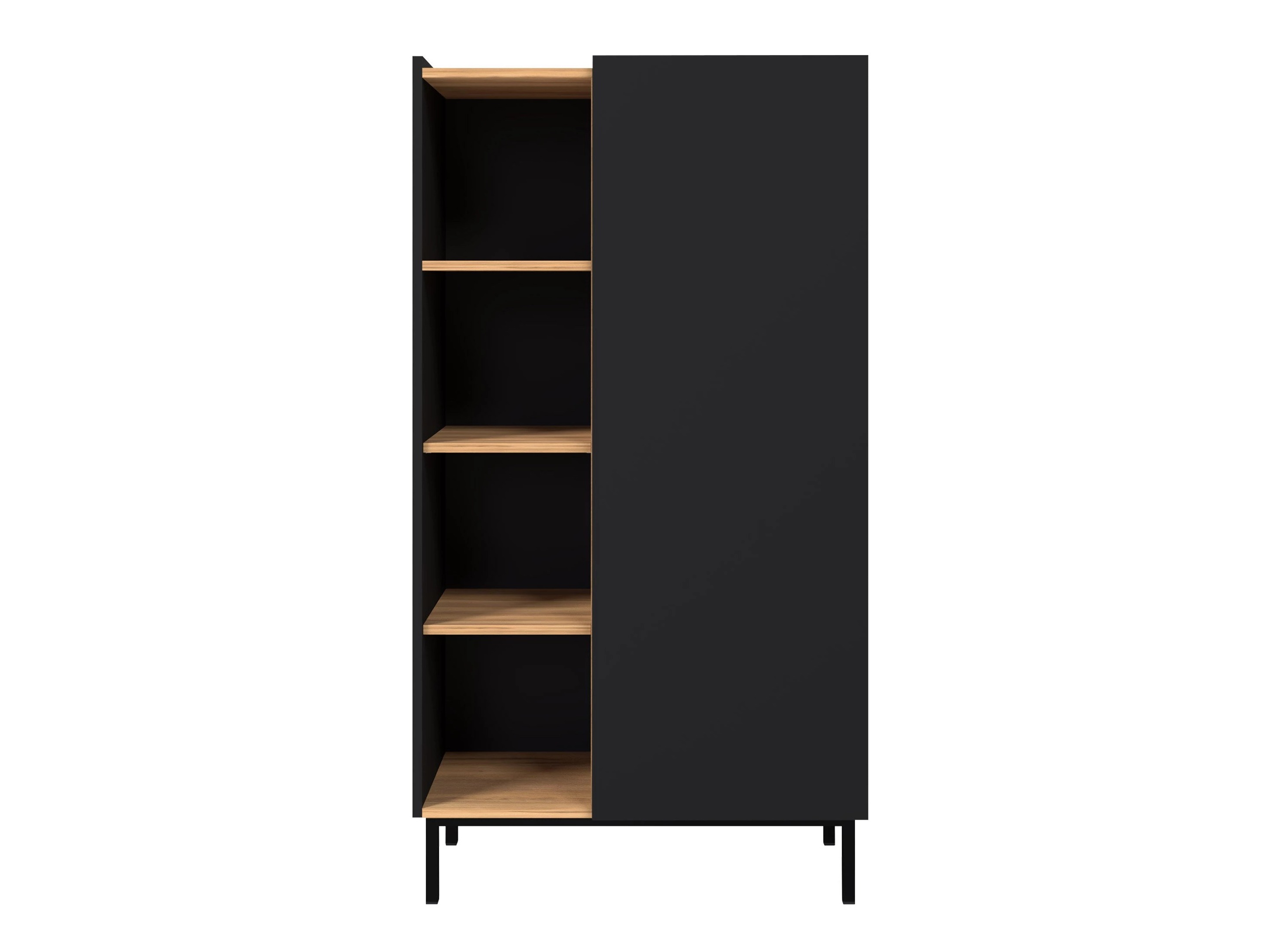 Polica Veldome 101 (Crno + Svetlobraon)