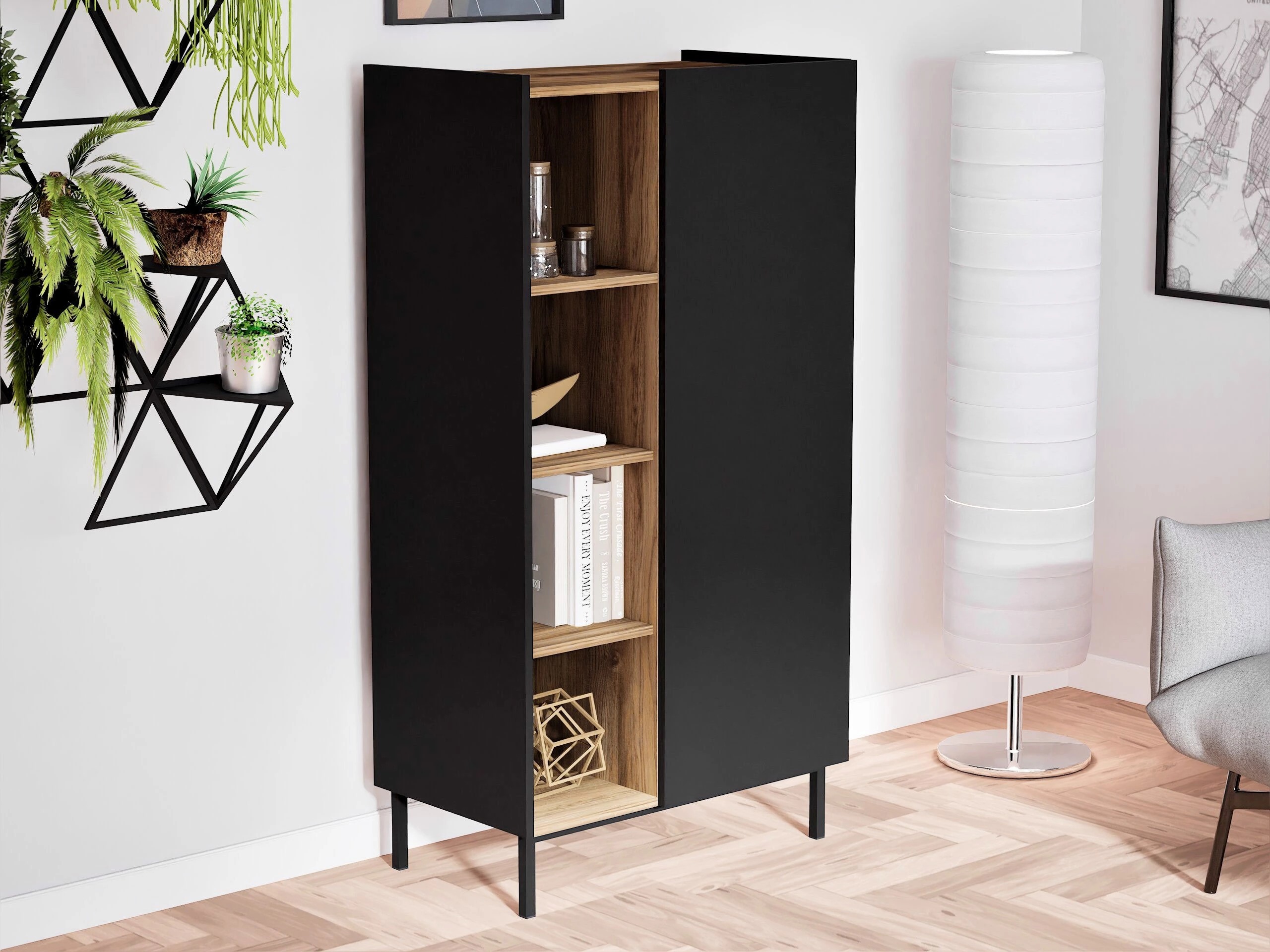 Polica Veldome 101 (Crno + Svetlobraon)