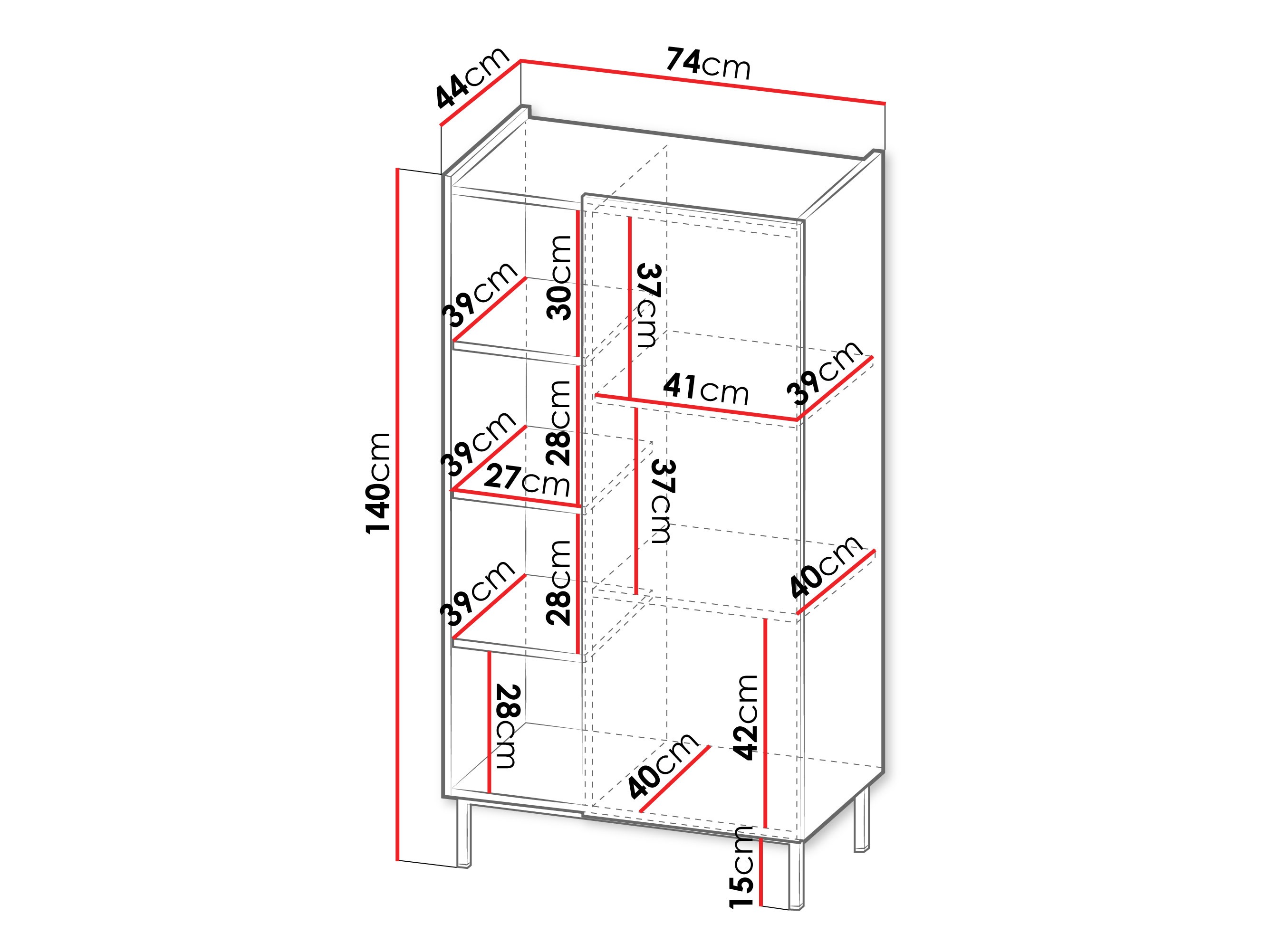 Polica Veldome 101 (Crno + Svetlobraon)