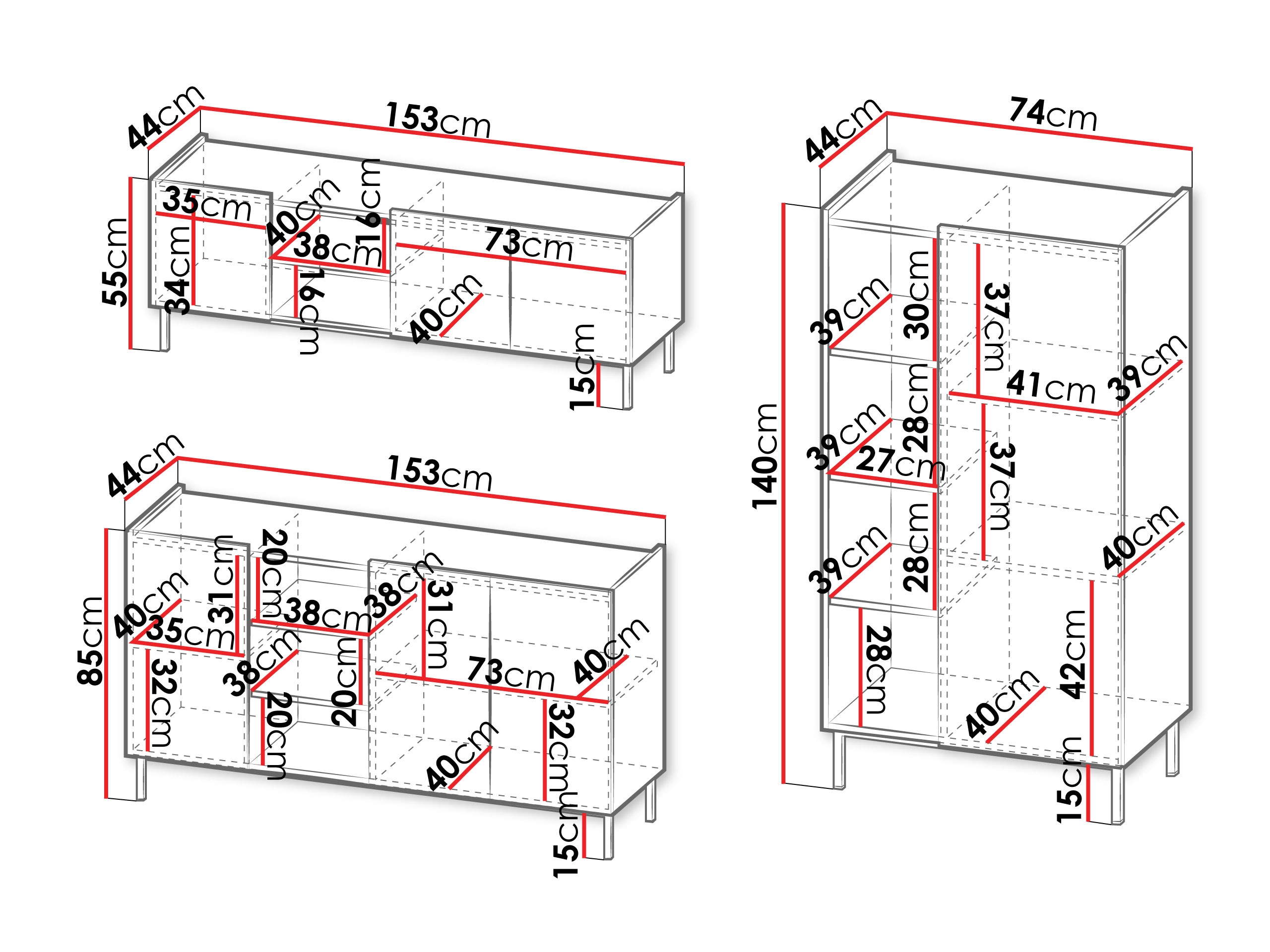 Set za dnevnu sobu Veldome 103 (Crno + Svetlobraon)