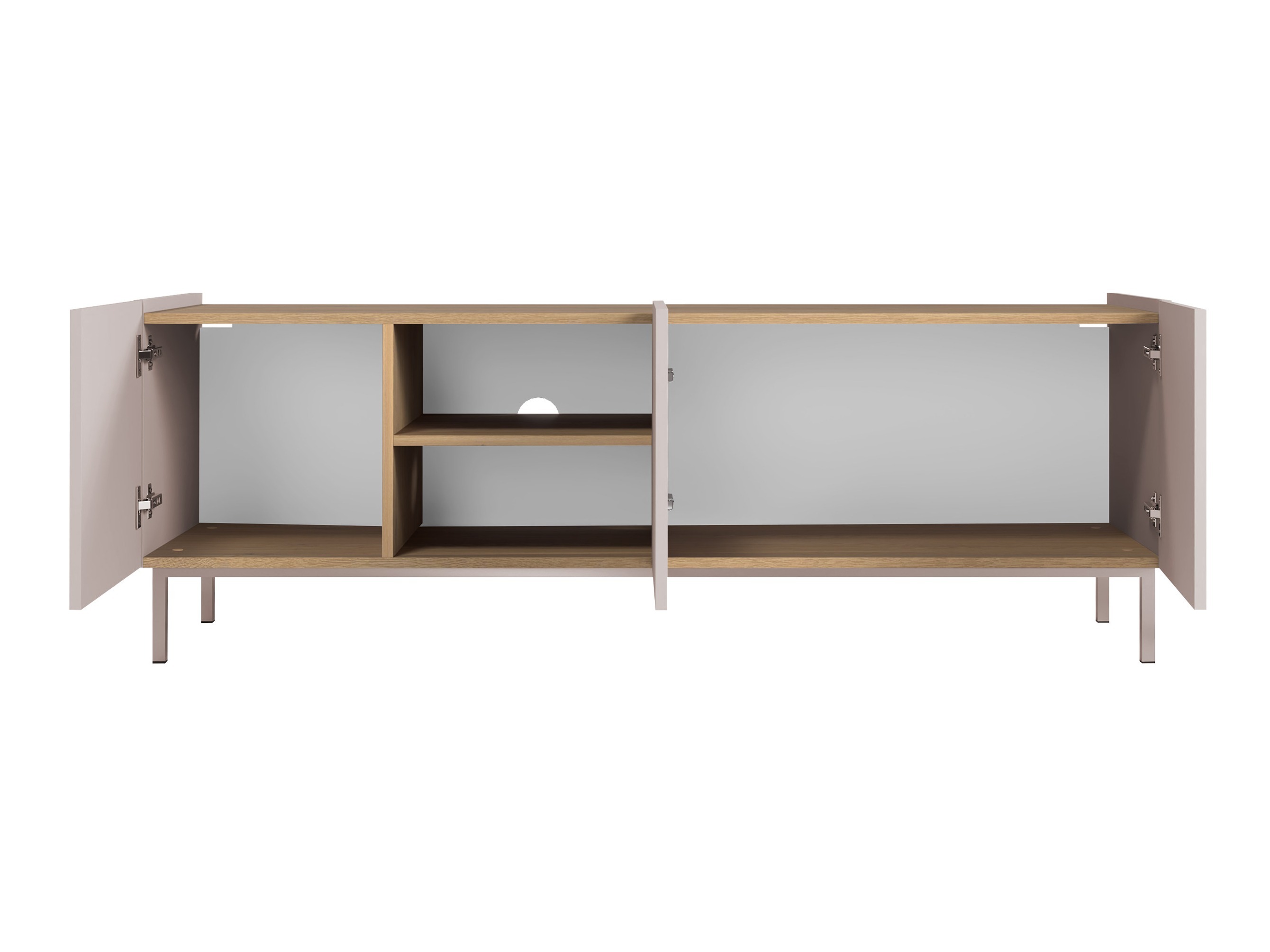 TV komoda Veldome 102 (Crno + Svetlo smeđa)