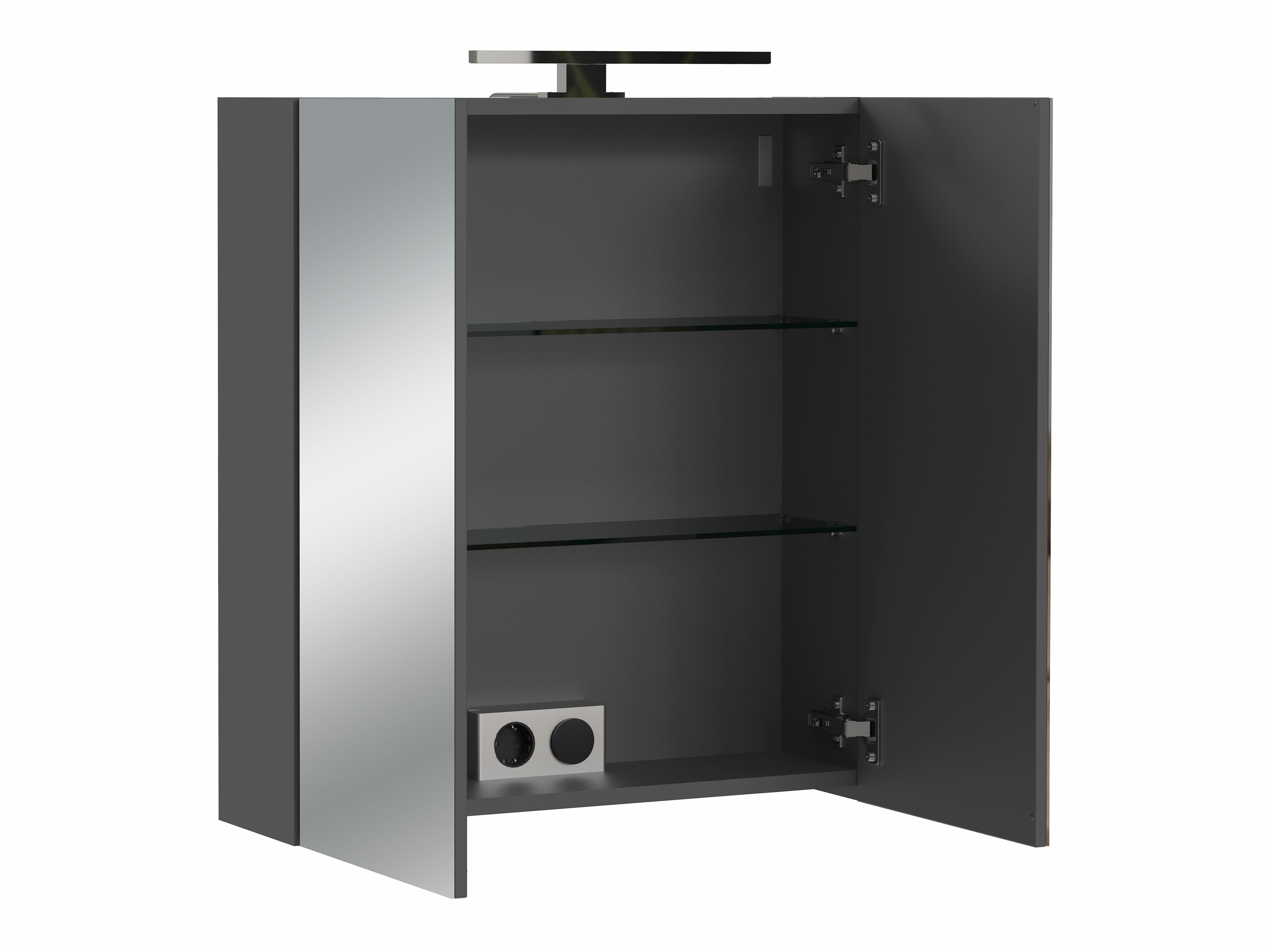 Ormarić za kupatilo sa ogledalom Felfere 107 (Antracit)