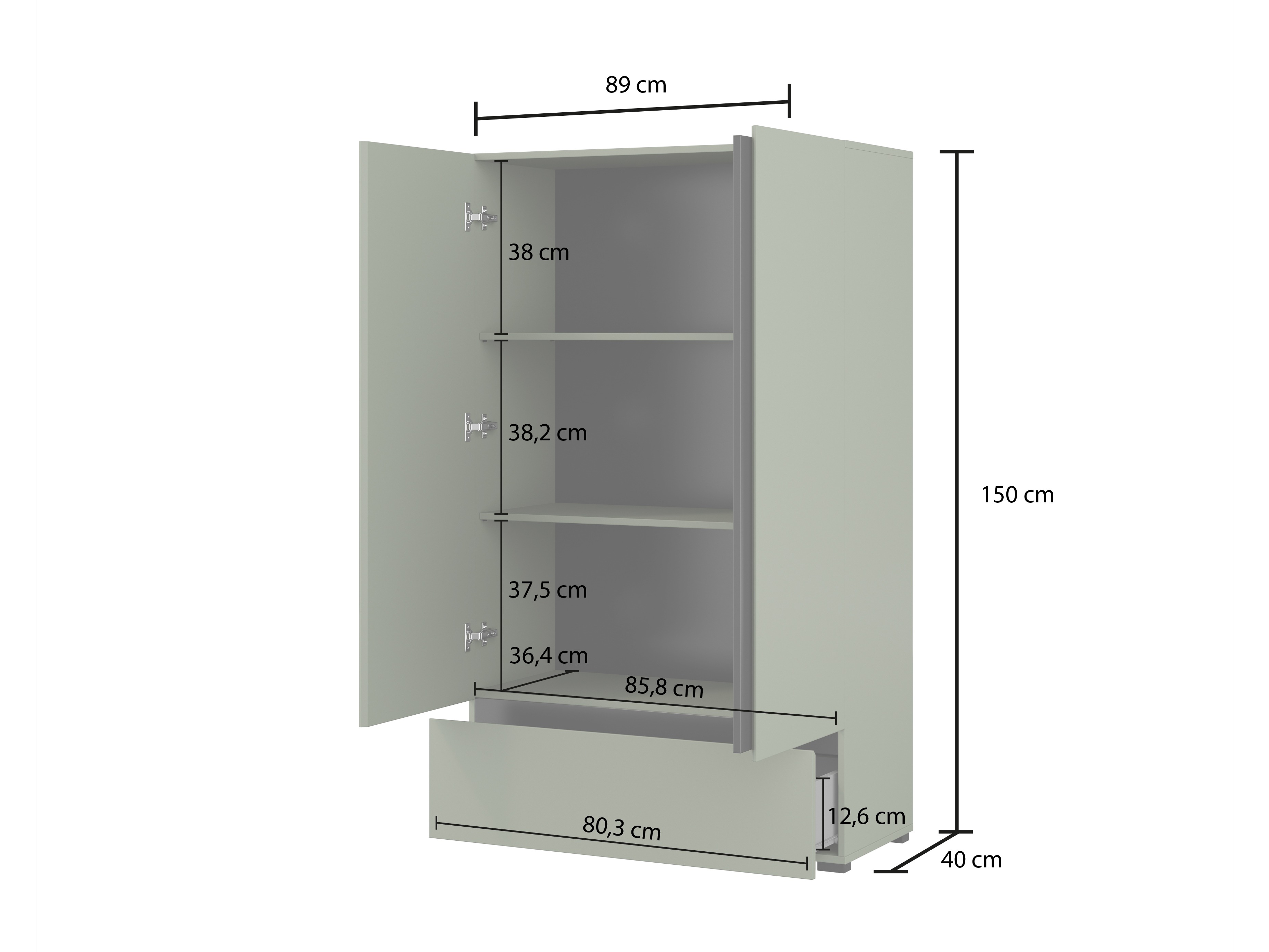 Polica Alfere 122 (Zelena)