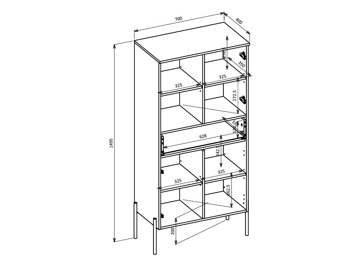 Polica Levtenu 110 (Hrast + Kašmir)