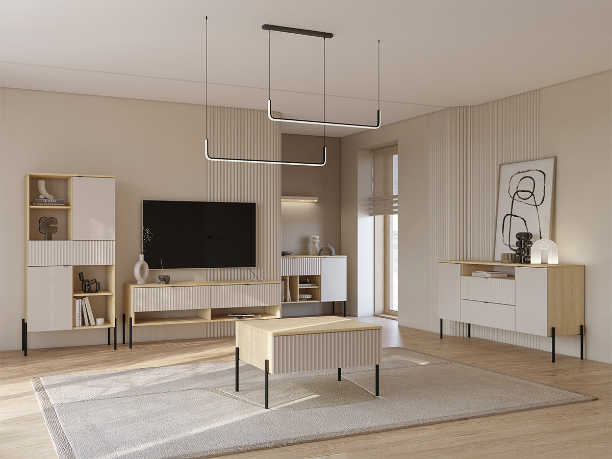TV komoda Levtenu 108 (Hrast + Kašmir)
