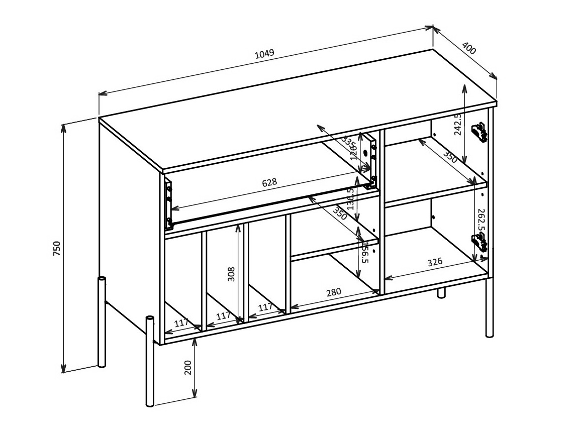 Set za dnevnu sobu Levtenu 118 (Hrast + Kašmir)