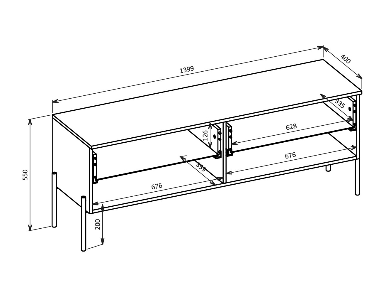 Set za dnevnu sobu Levtenu 118 (Hrast)