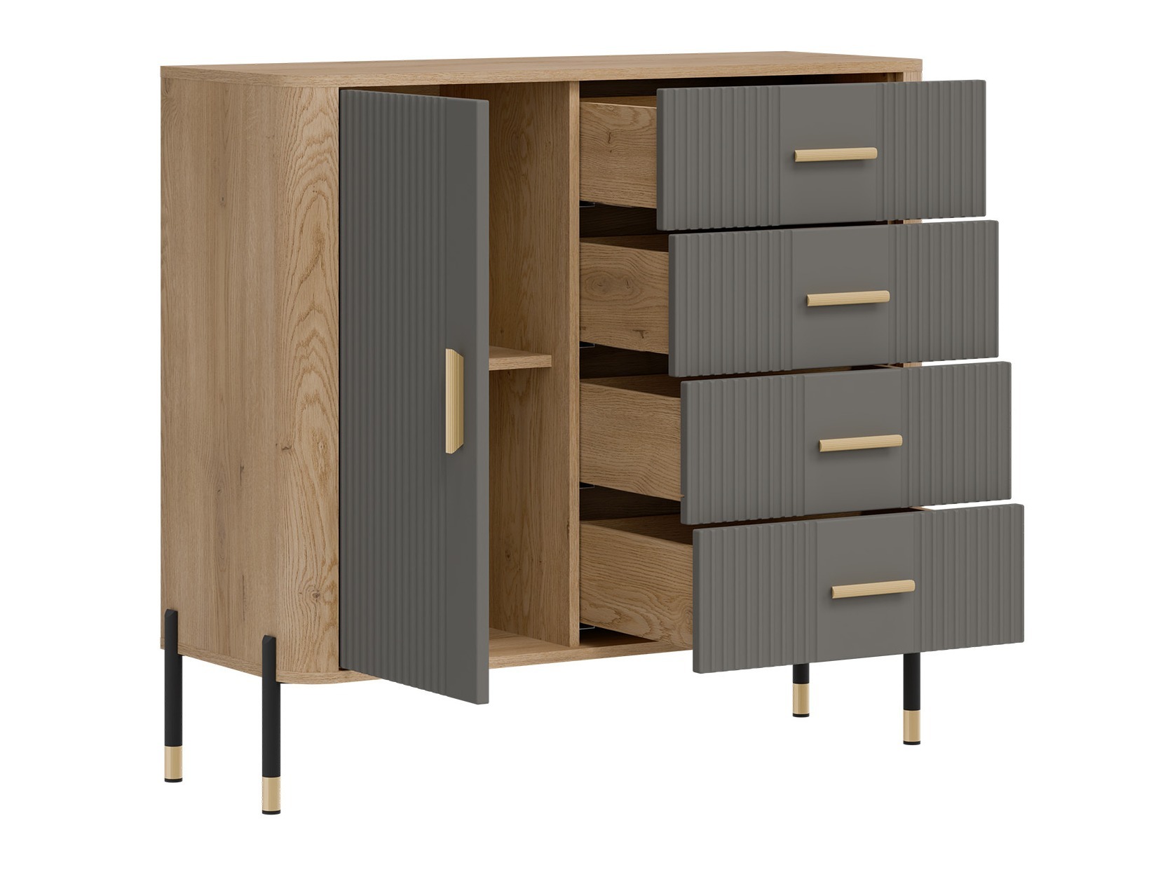 Komoda Flosora 117 (Sivo)