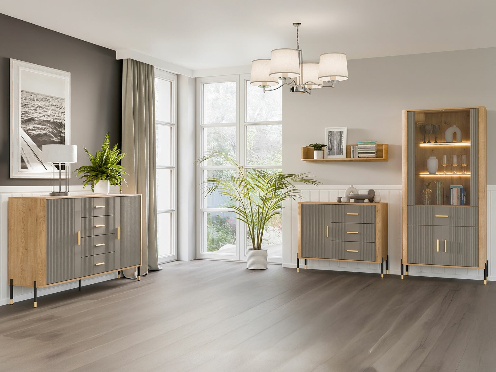 Komoda Flosora 119 (Sivo)
