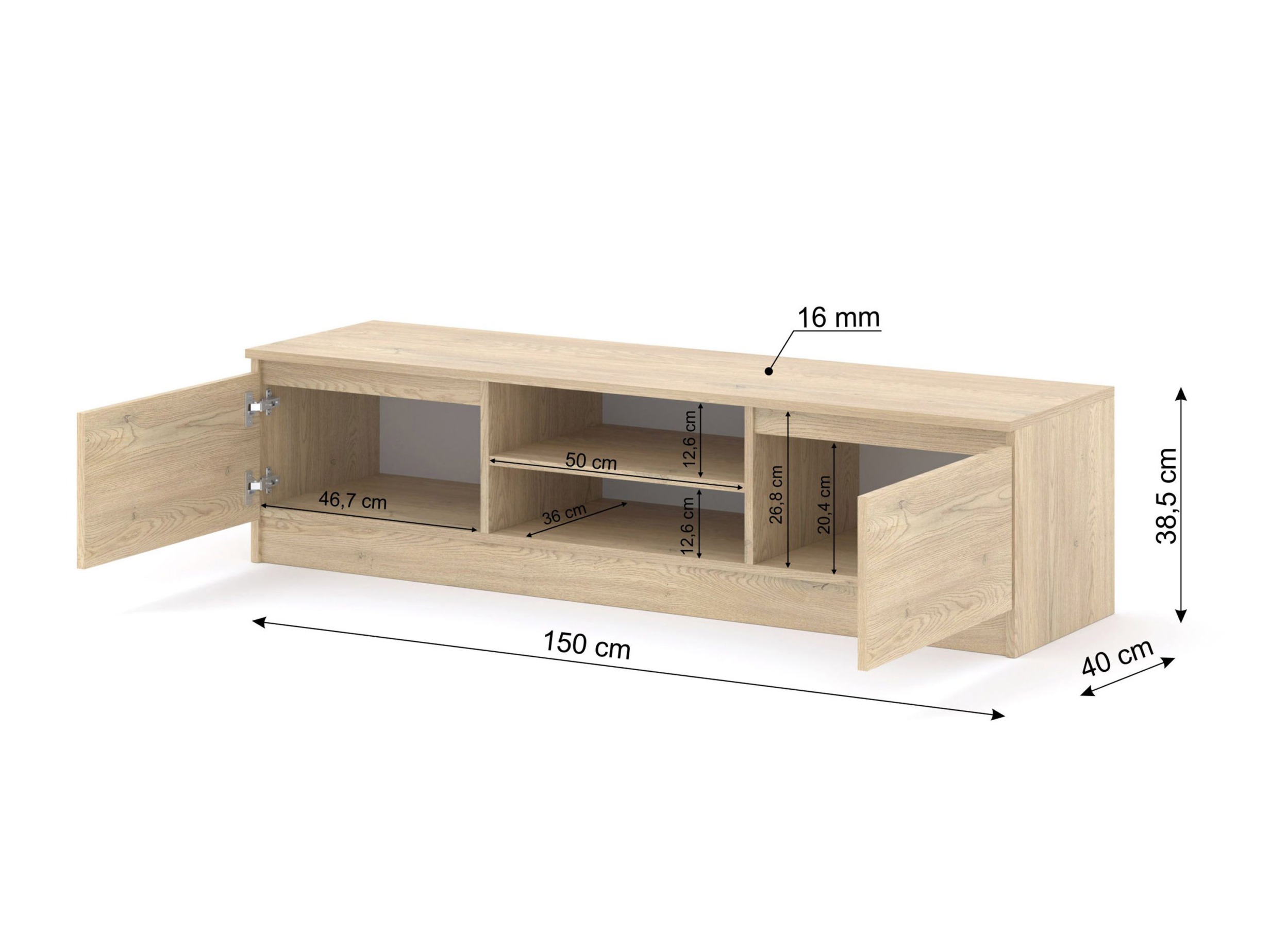 TV komoda Buffalo 198 (Hrast)