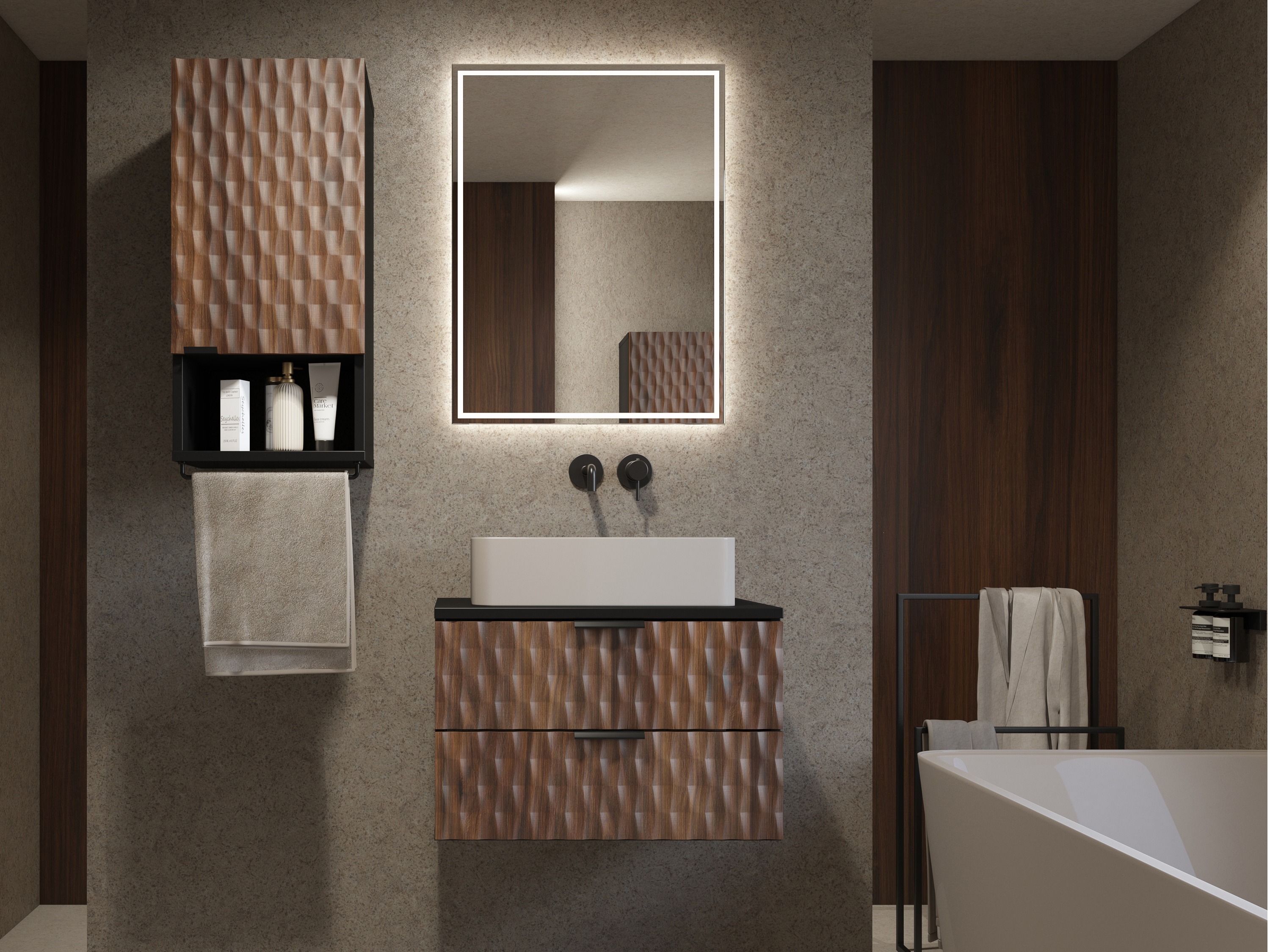 Viseći kupatilski element za lavabo Elitese 102