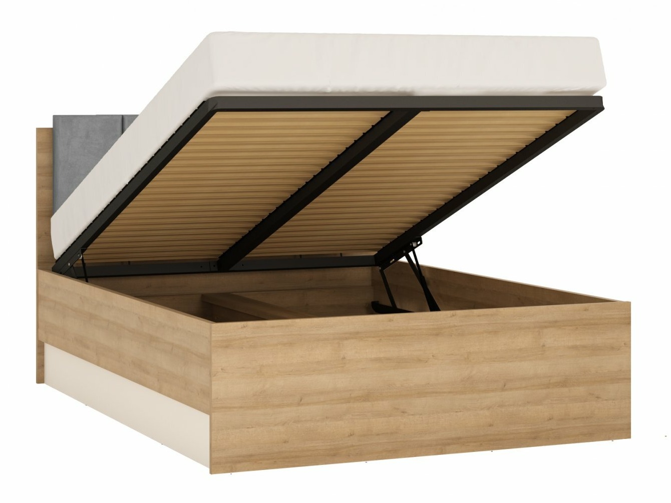 Set spavaća soba Feldeli 122 (Riviera hrast + Sjajno belo)