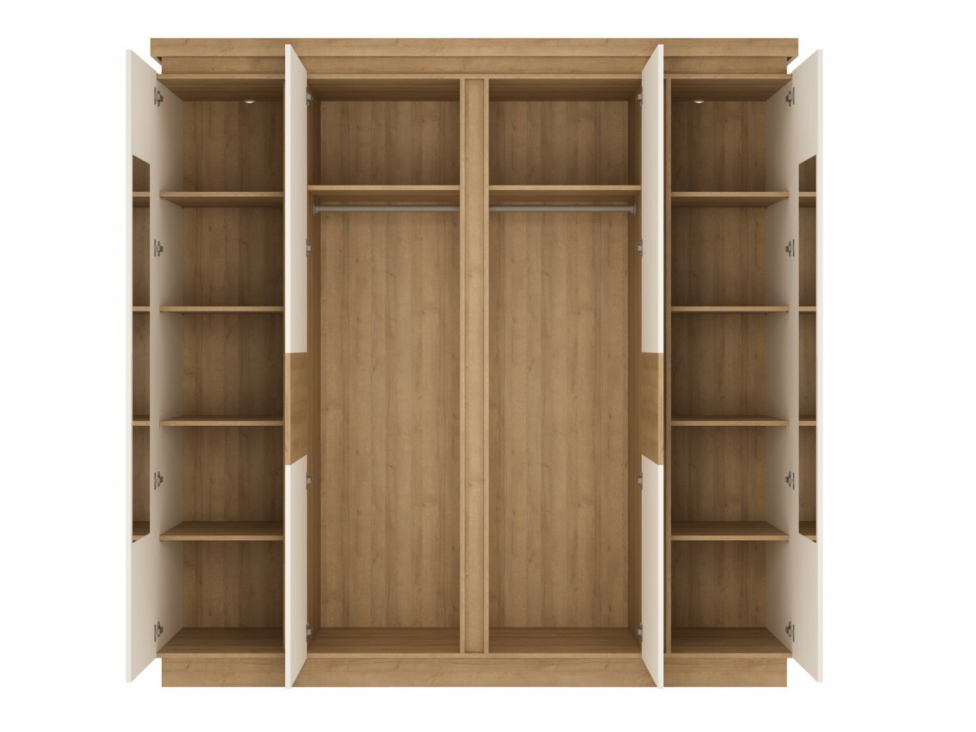 Set spavaća soba Feldeli 122 (Riviera hrast + Sjajno belo)