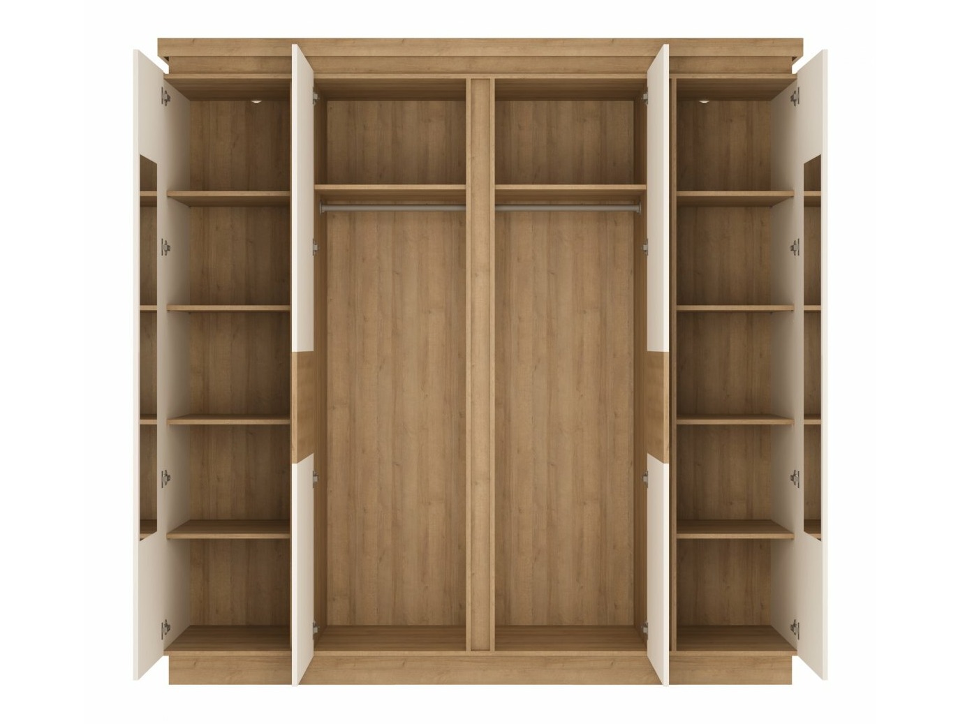 Set spavaća soba Feldeli 122 (Riviera hrast + Sjajno belo)