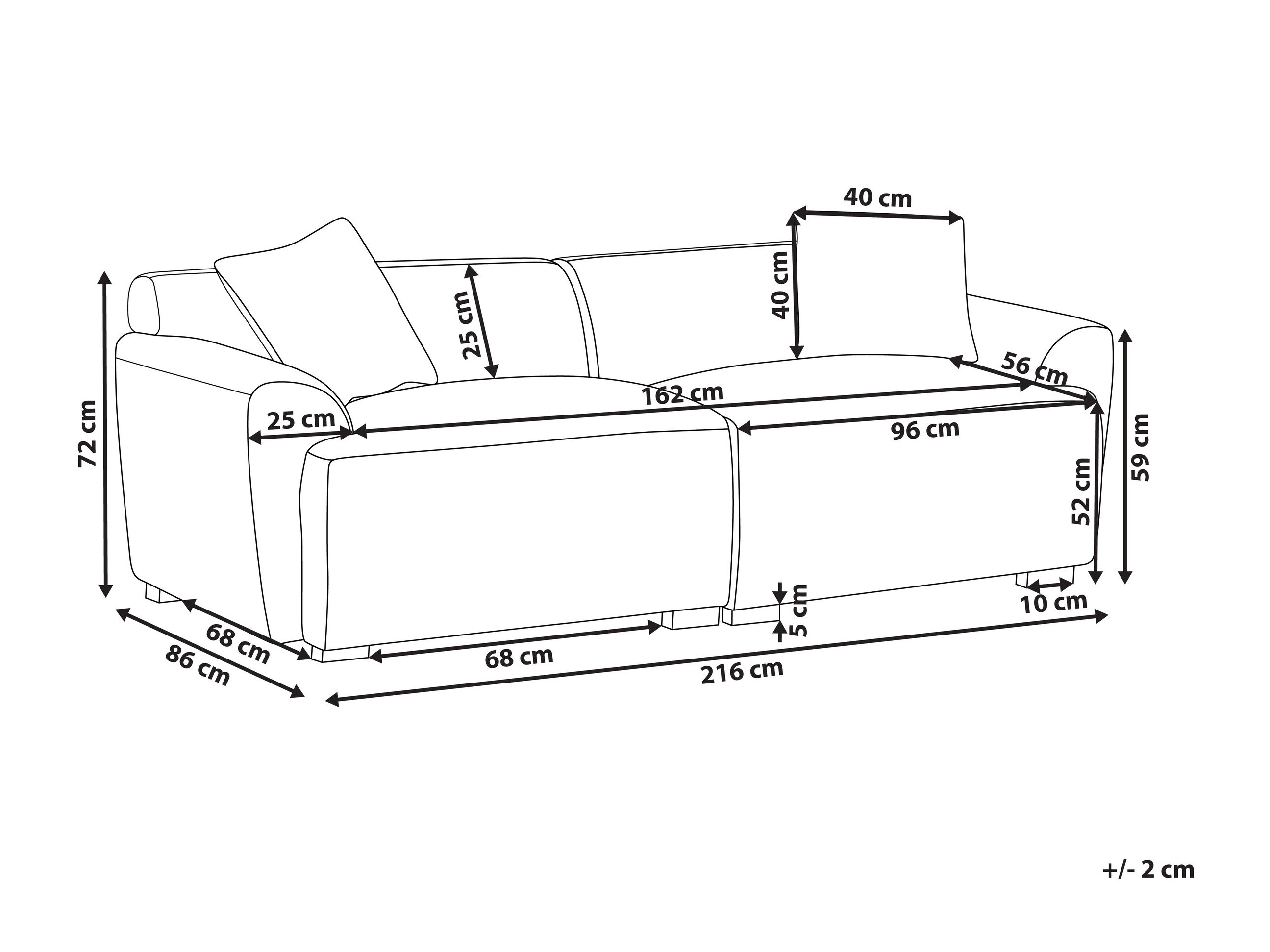 Sofa Berwyn 2796 (Sivo)
