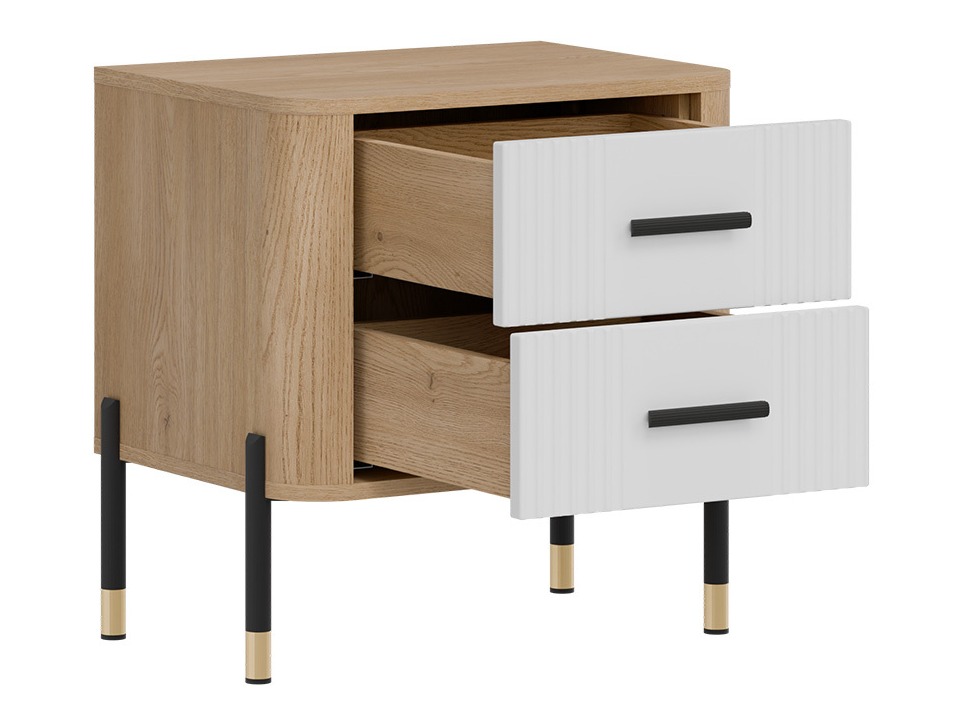 Noćni ormarić Flosora 140 (Belo)