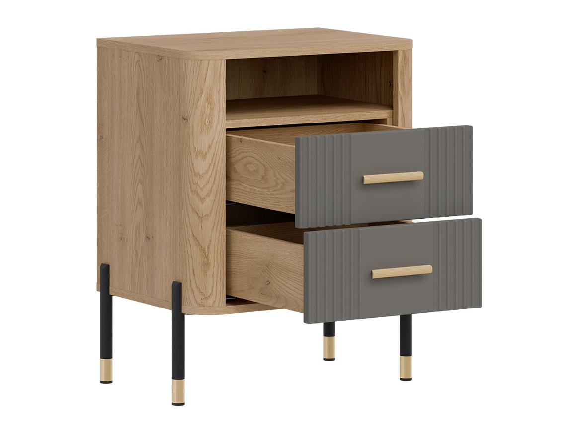 Noćni ormarić Flosora 142 (Sivo)