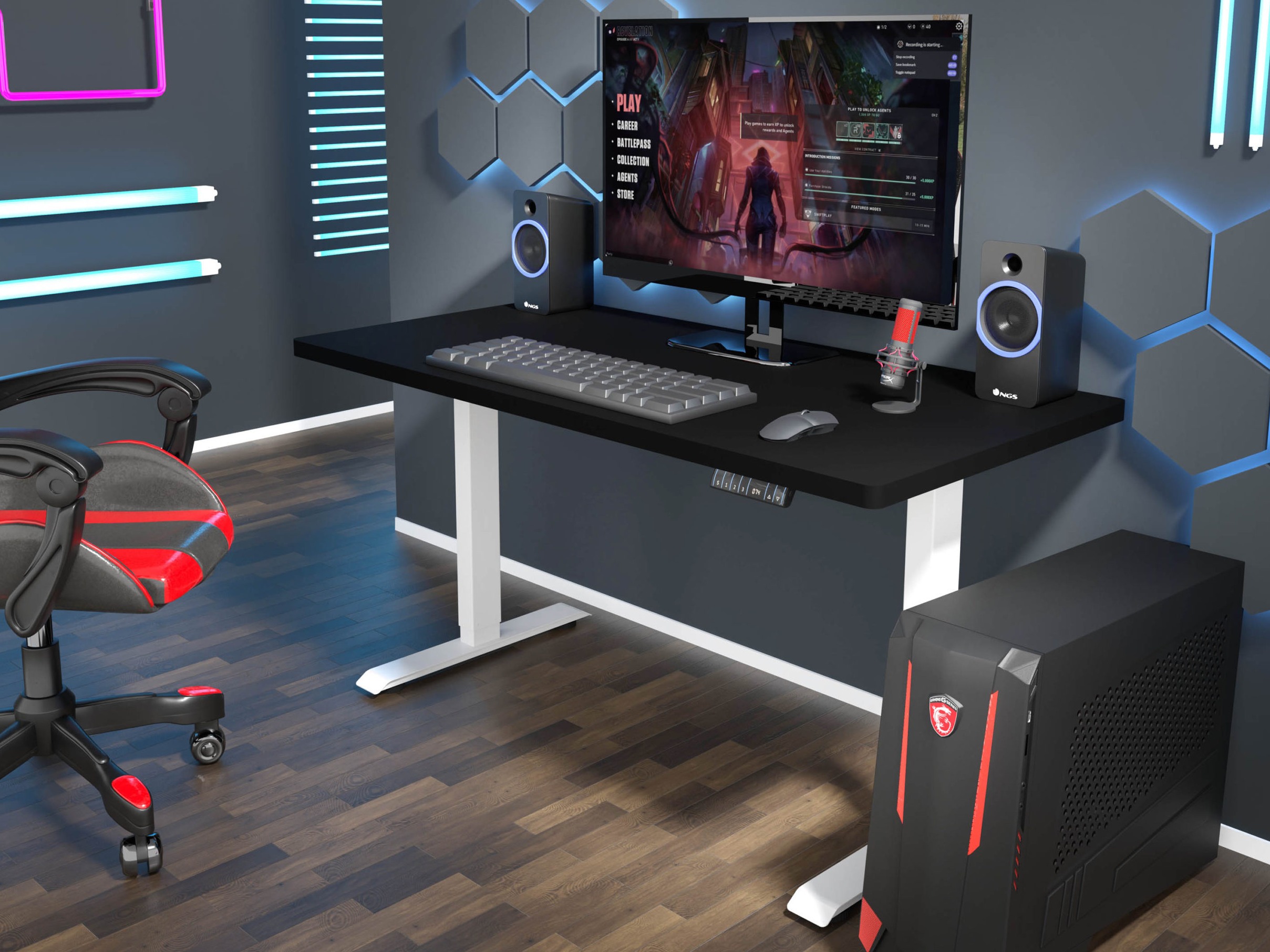 Sto sa podesivom visinom Buffalo 184 (Belo)