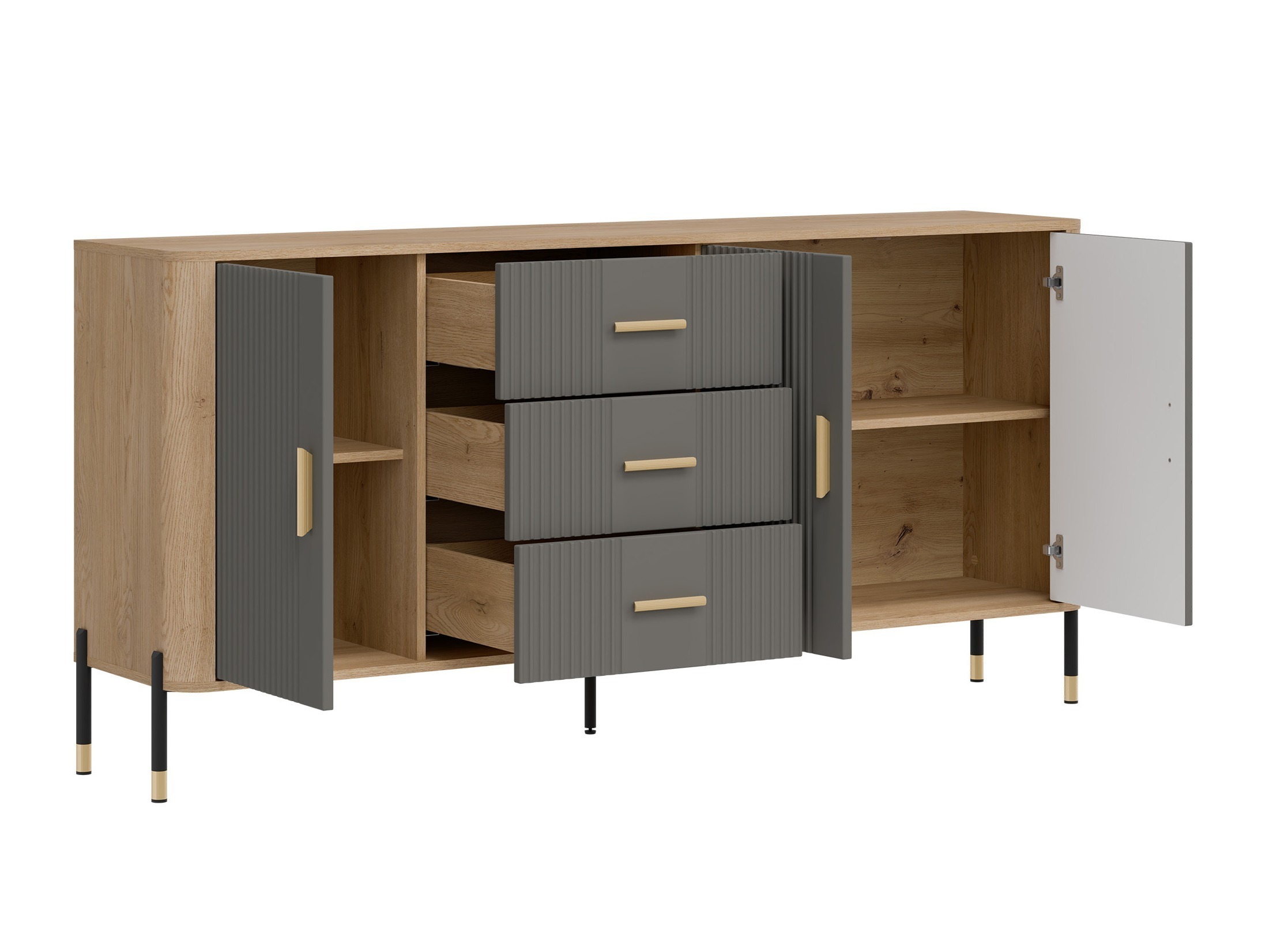 Set za dnevnu sobu Flosora 147 (Sivo)