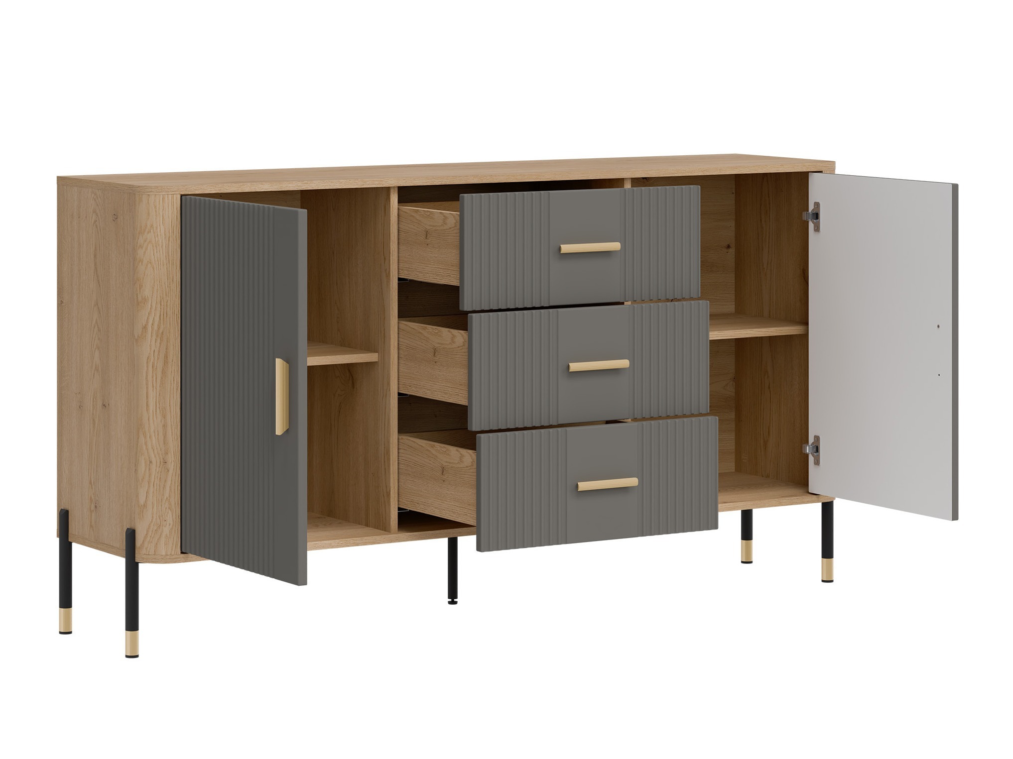 Set za dnevnu sobu Flosora 148 (Sivo)