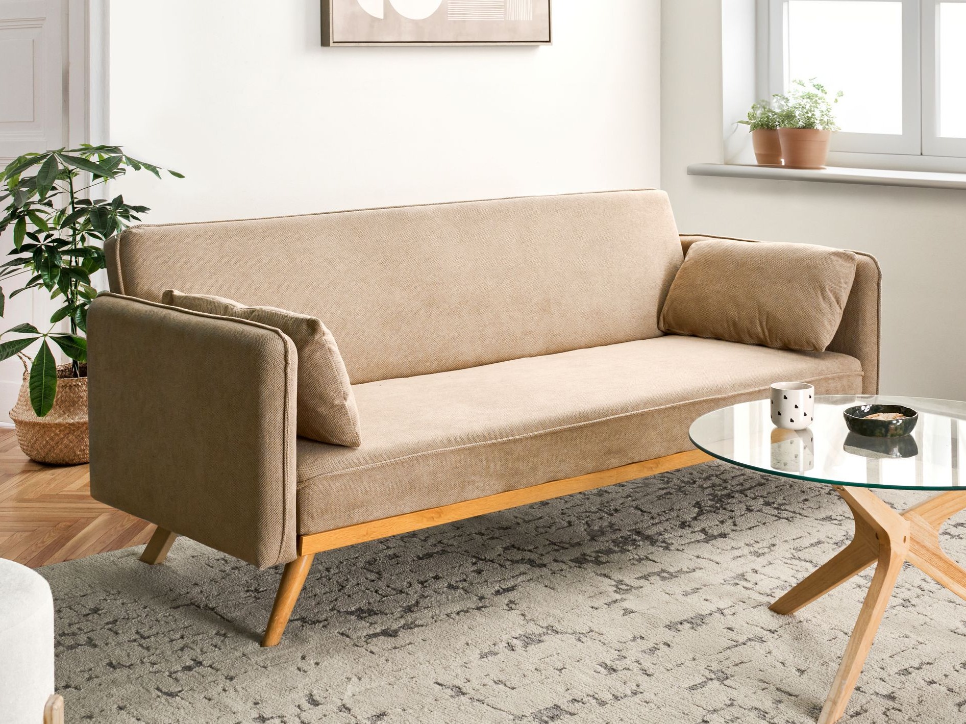 Sofa na razvlačenje Berwyn 2821 (Svetlo smeđa)