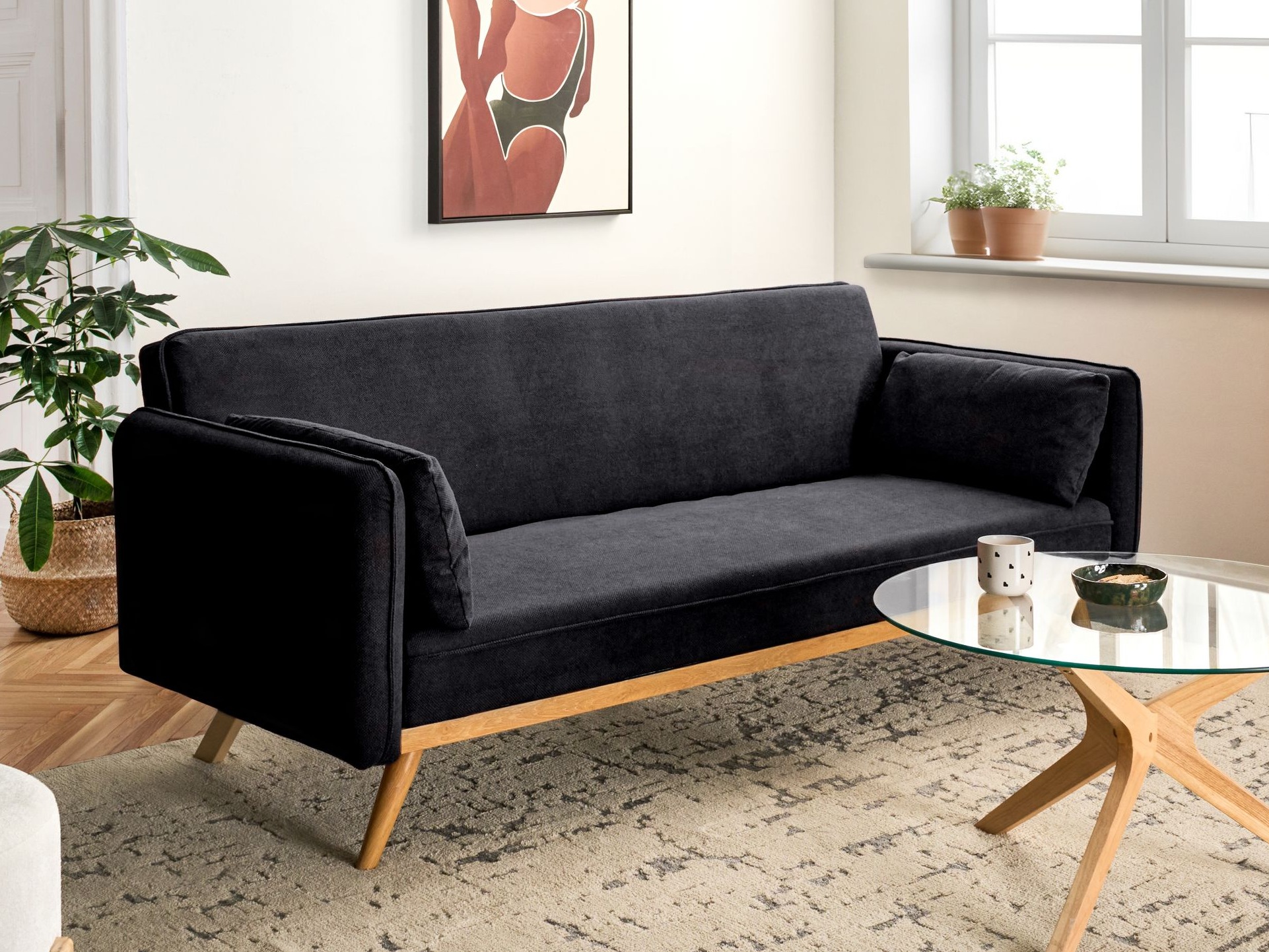 Sofa na razvlačenje Berwyn 2821 (Crno)