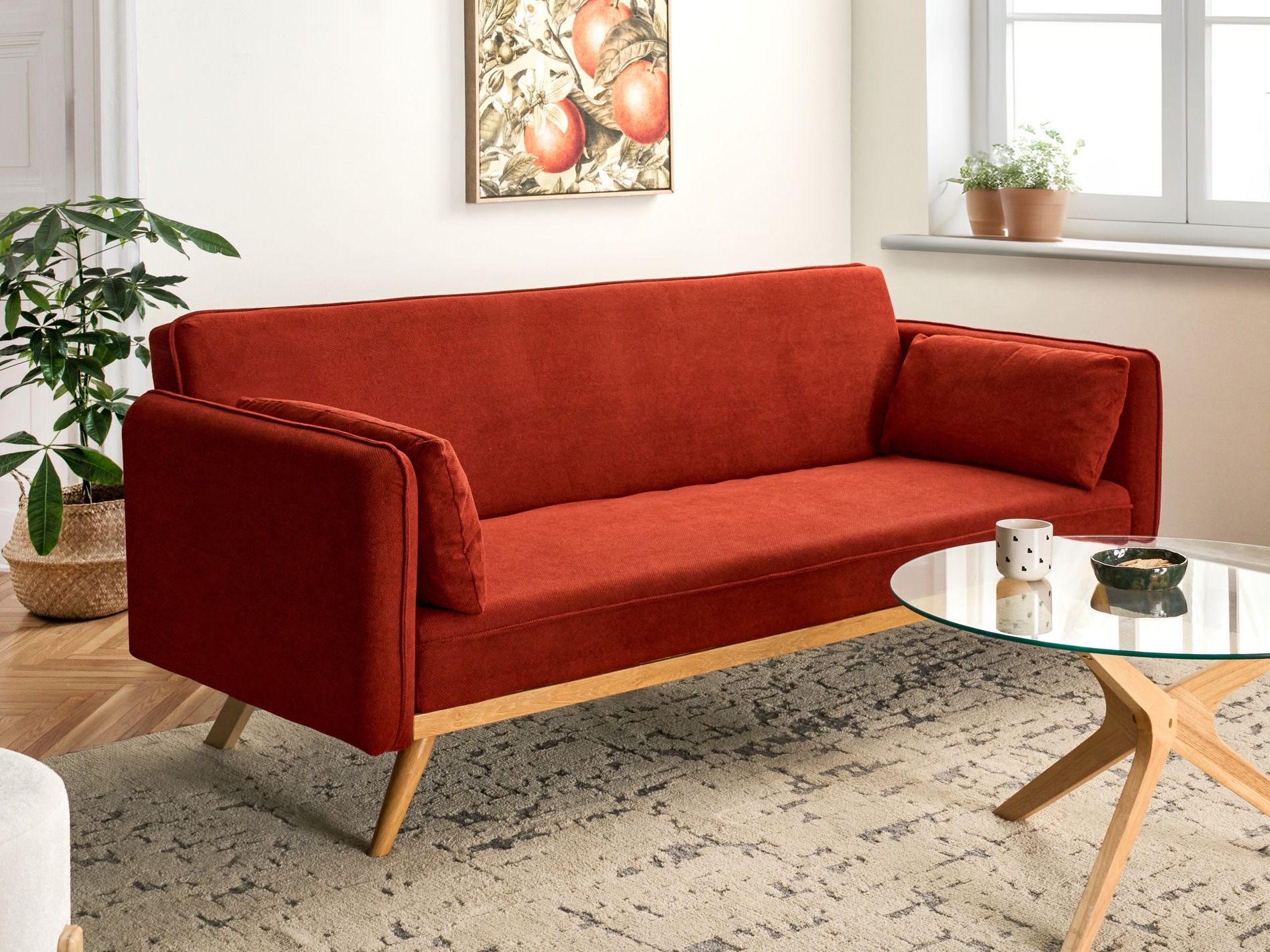 Sofa na razvlačenje Berwyn 2821 (Crvena)