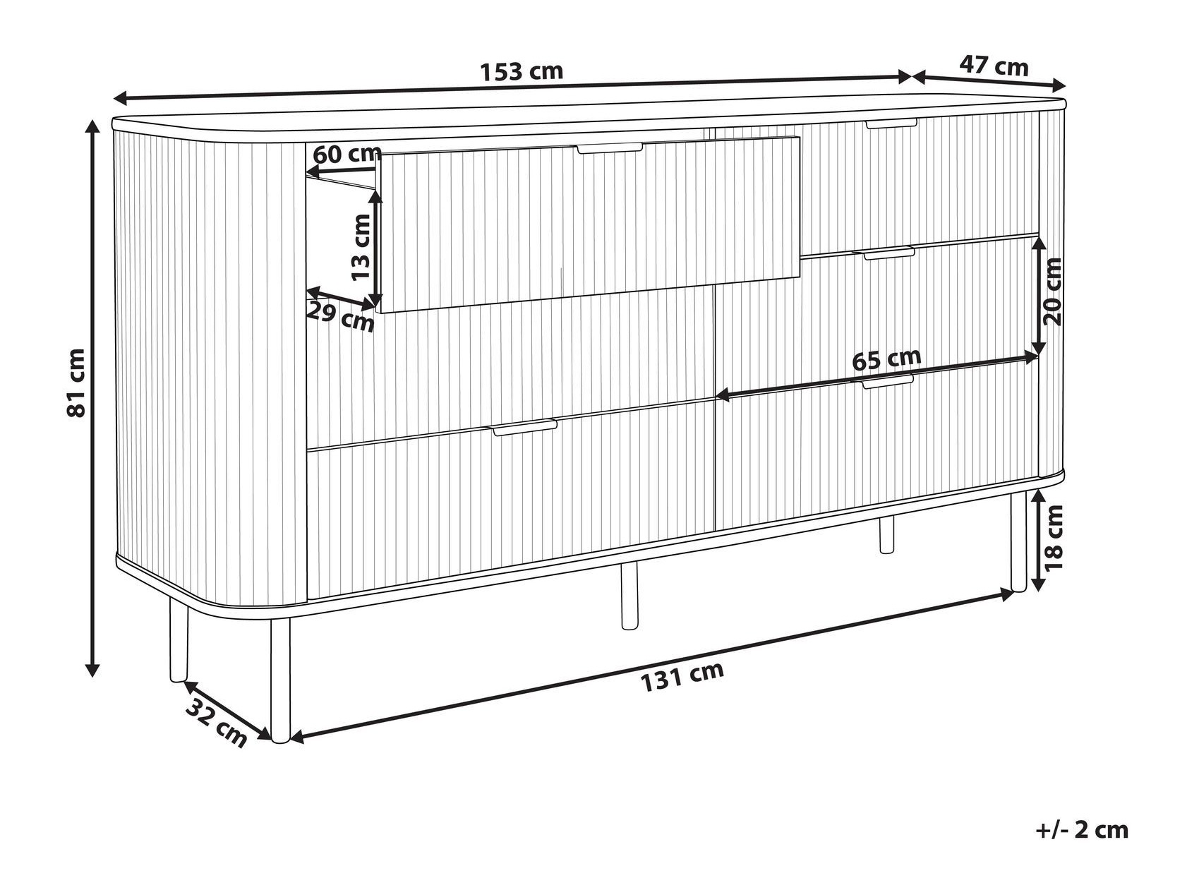 Komoda Fencalu 109 (Crno)