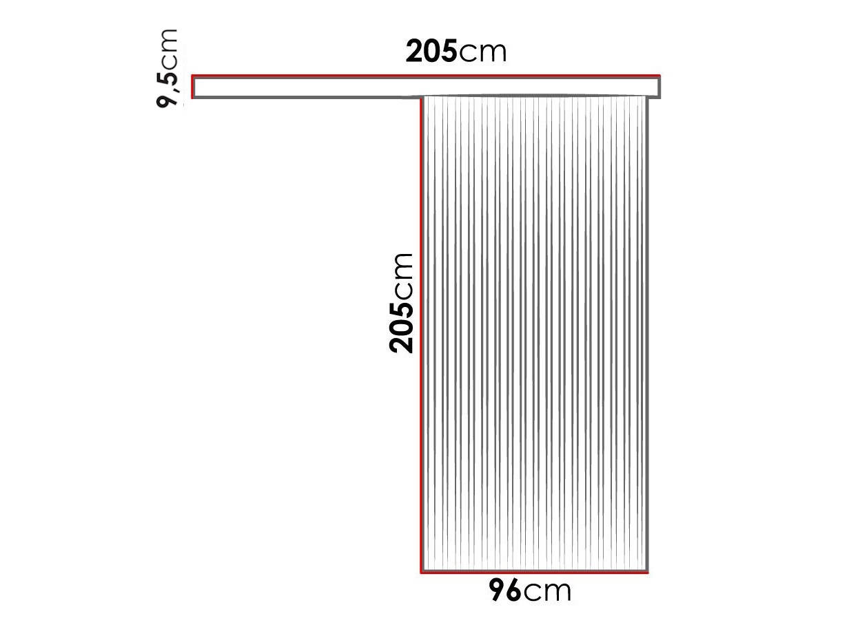 Klizna vrata Dover 203 (Antricit (ugalj) + Crno)