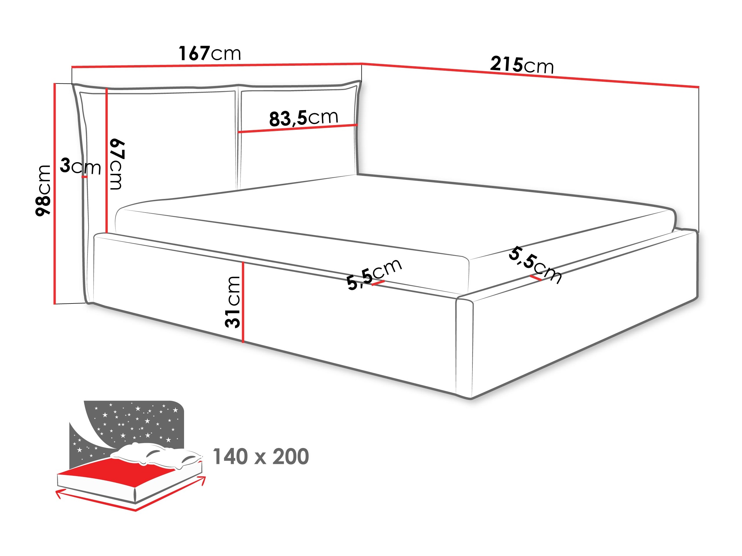 Krevet Malden 100 (Kronos 22)