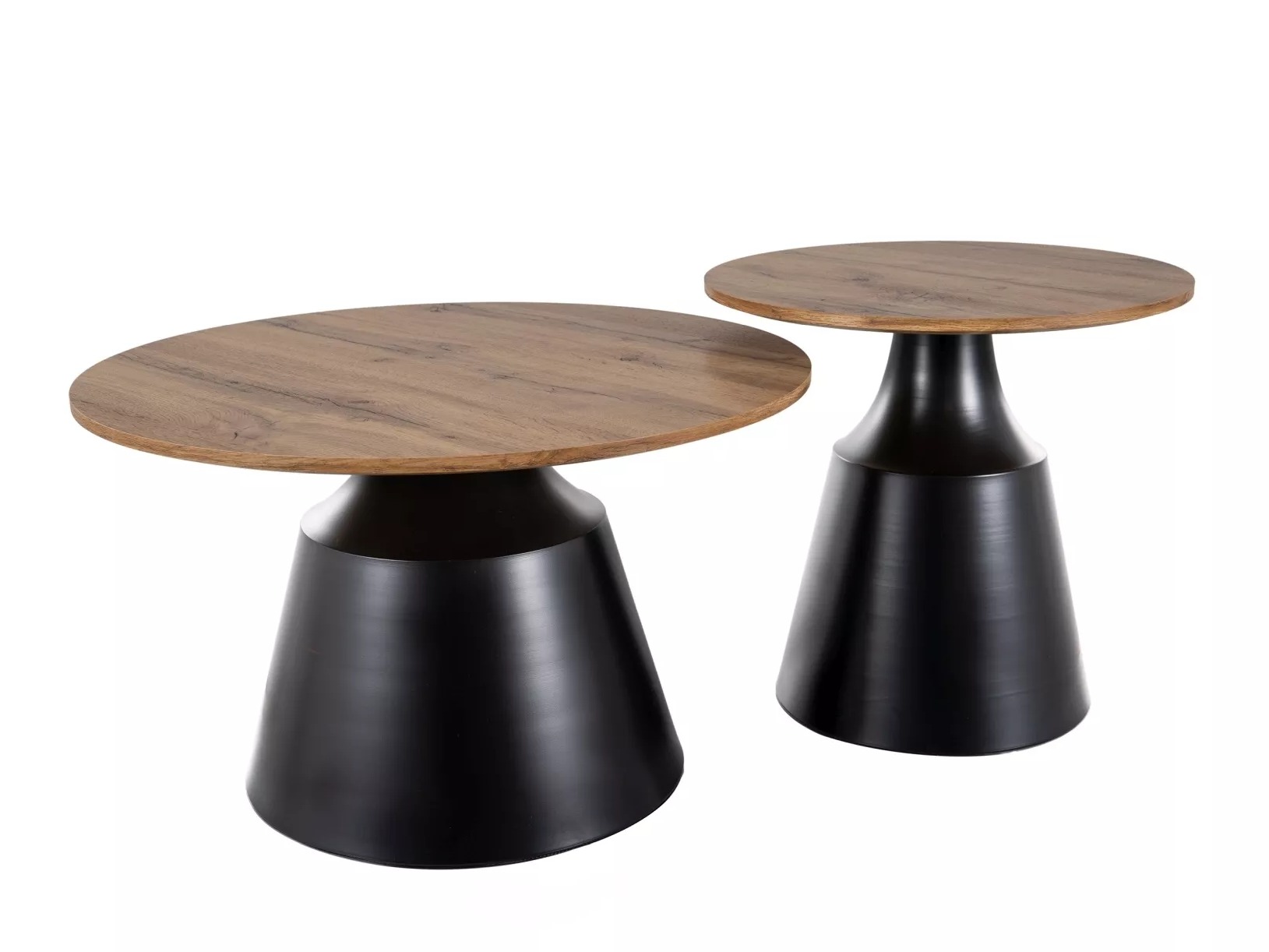 Set stočića za kafu Detroit 908 (Crno + Artisan hrast)