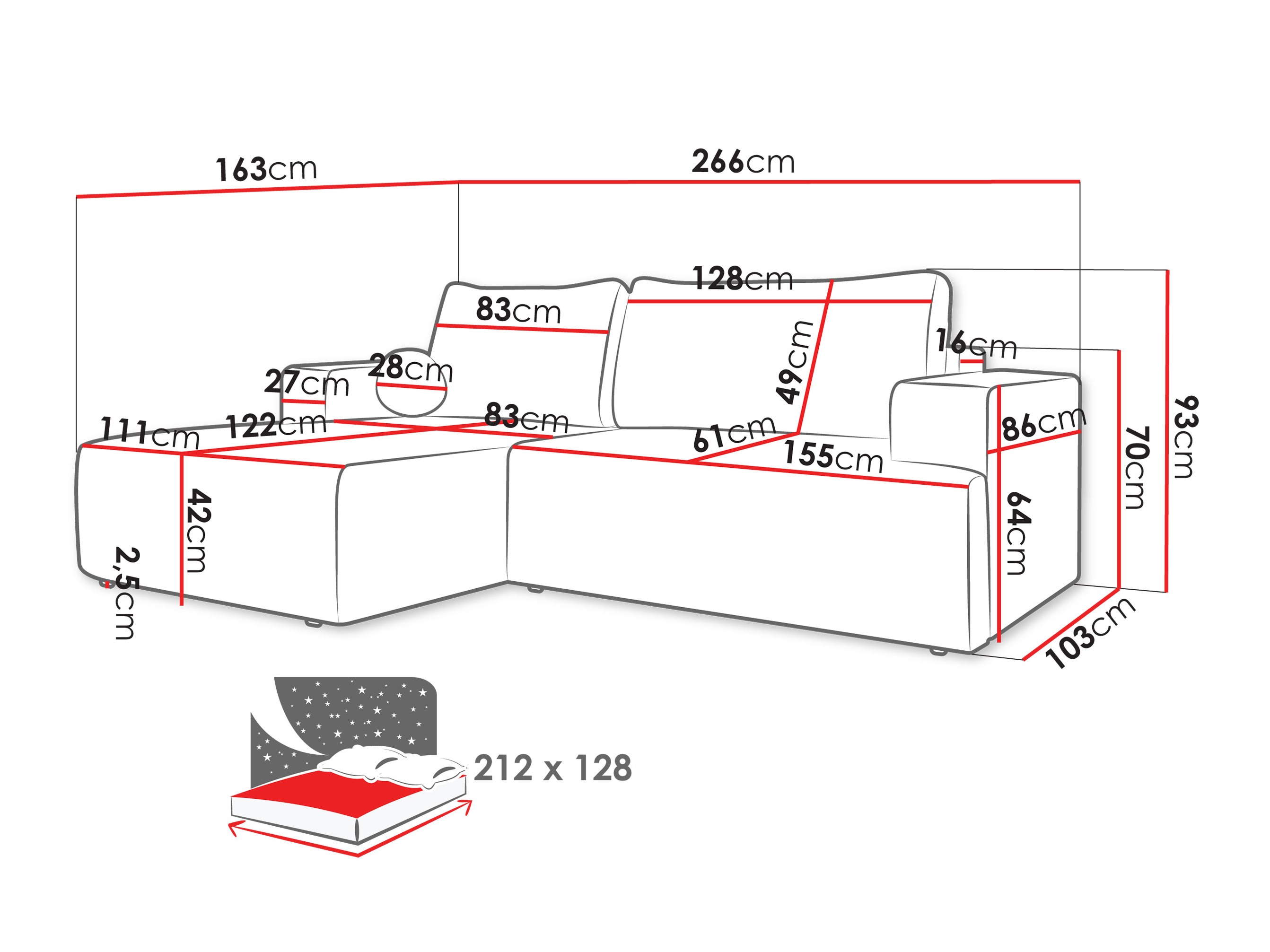 Ugaona sofa Comfivo 456 (Lambi 11)