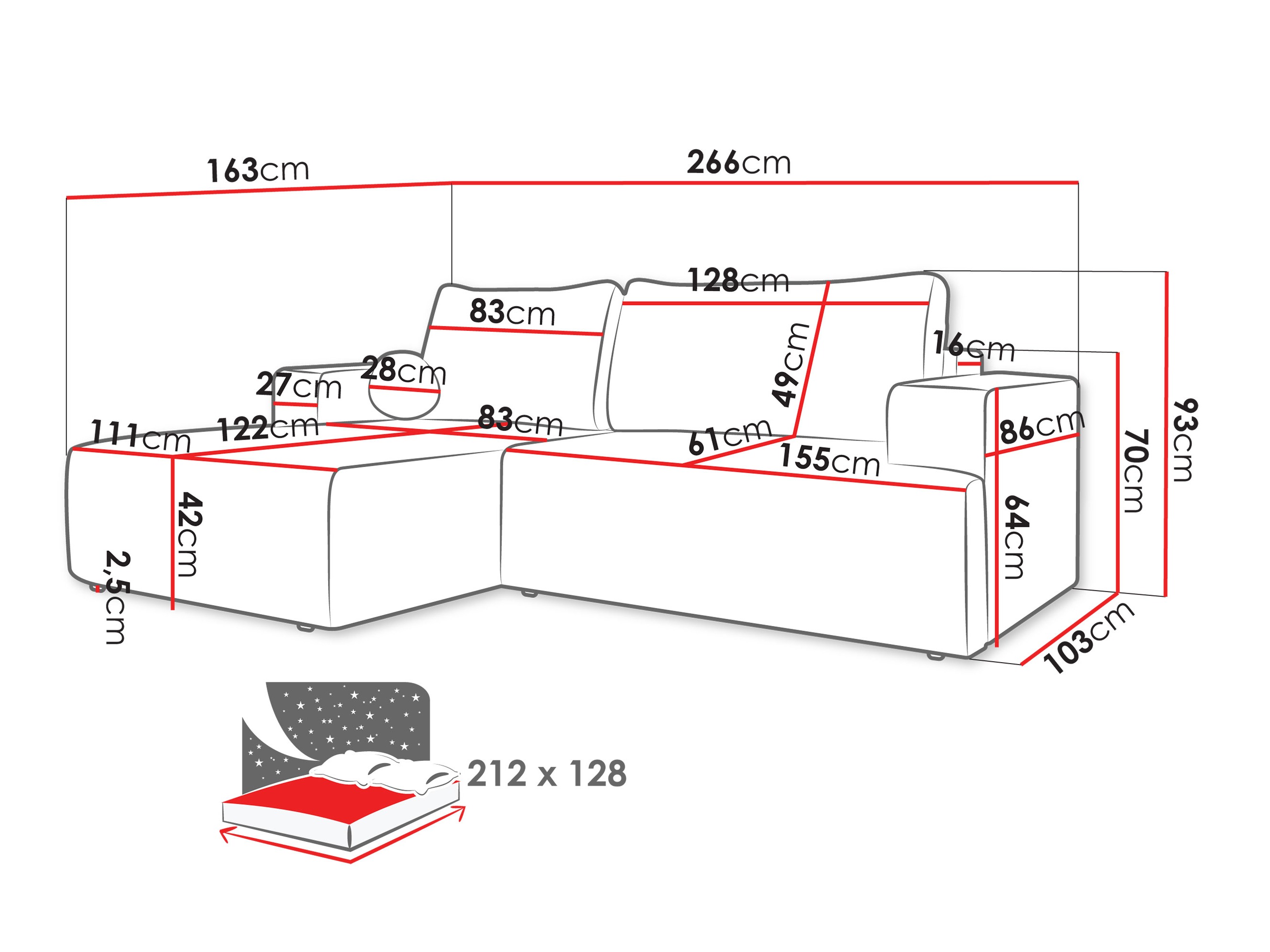 Ugaona sofa Comfivo 456 (Lambi 11)