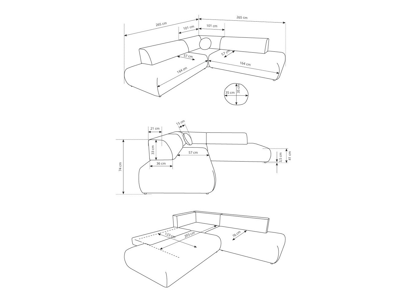 Ugaona sofa Kingston 186 (Vinci 14)